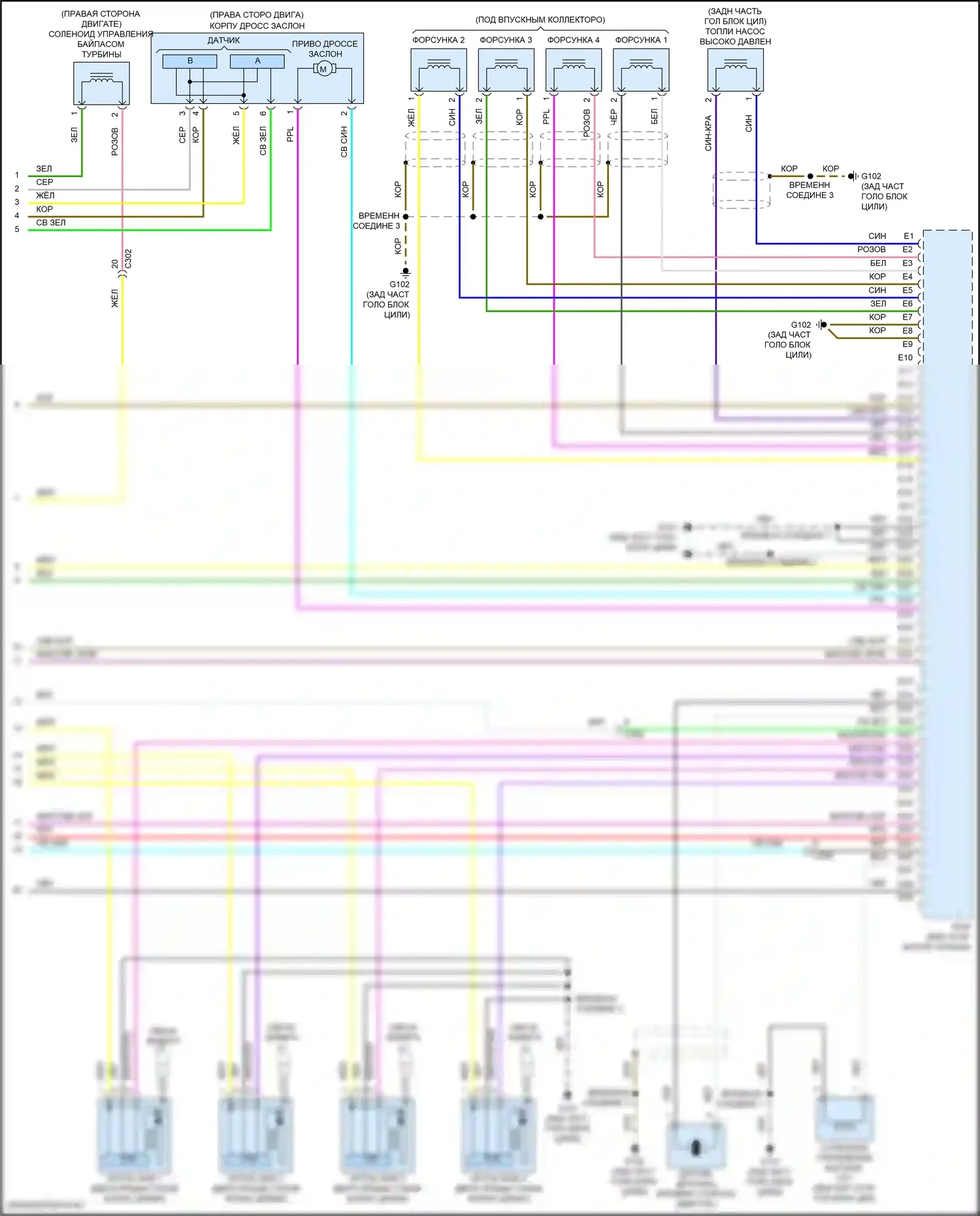 RDX Acura III (2018-2021): Электросхема двигателя 2.0л турбо (6 из 6) 