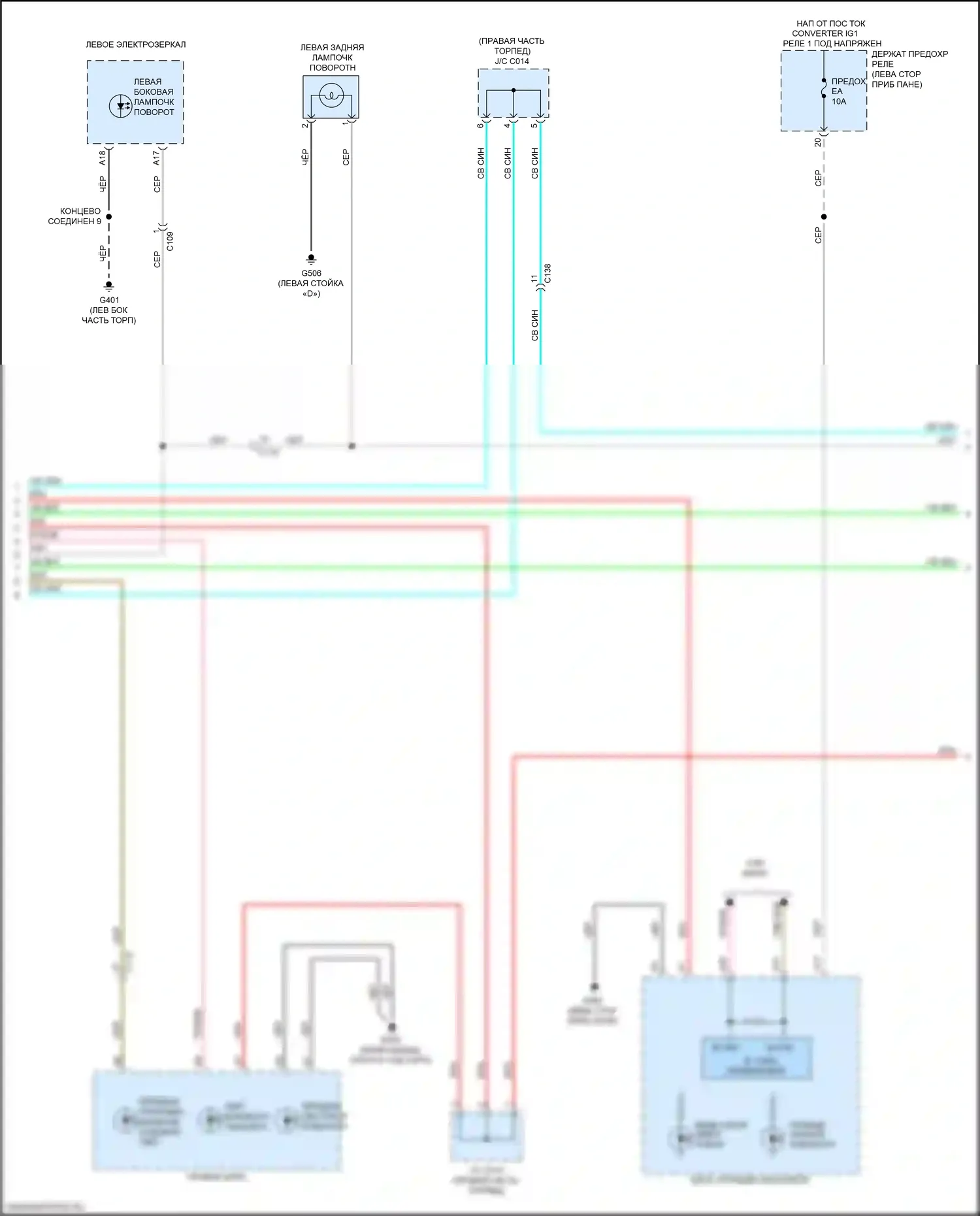 RDX Acura III (2018-2021): Электросхема фар и фонарей (2 из 4) 