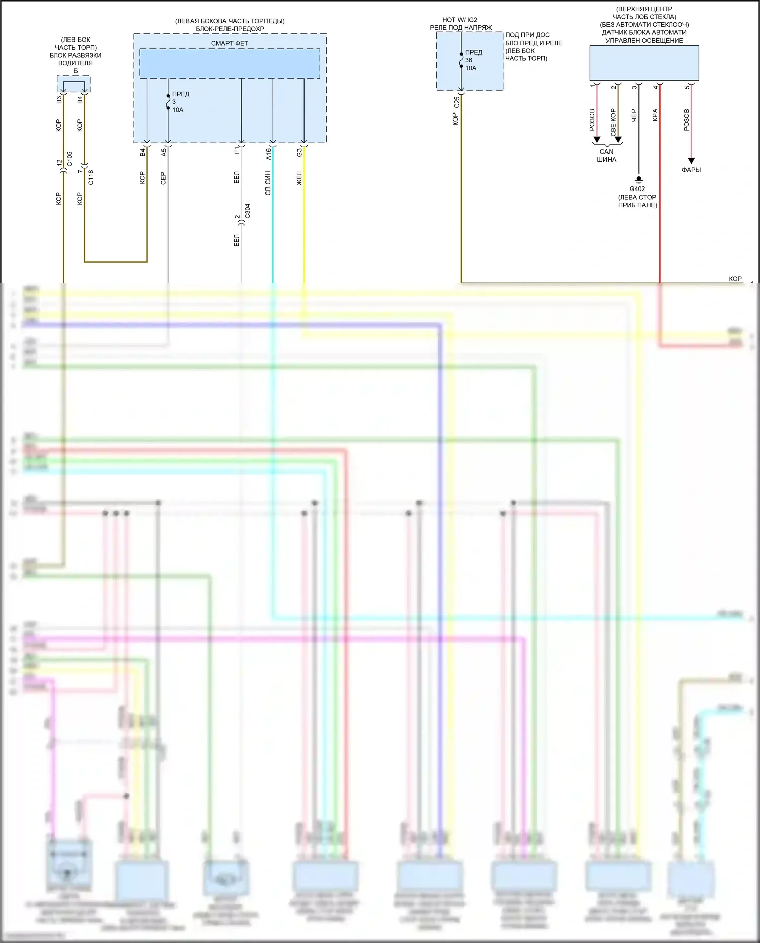 RDX Acura III (2018-2021): Электросхема климат контроля (2 из 3) 