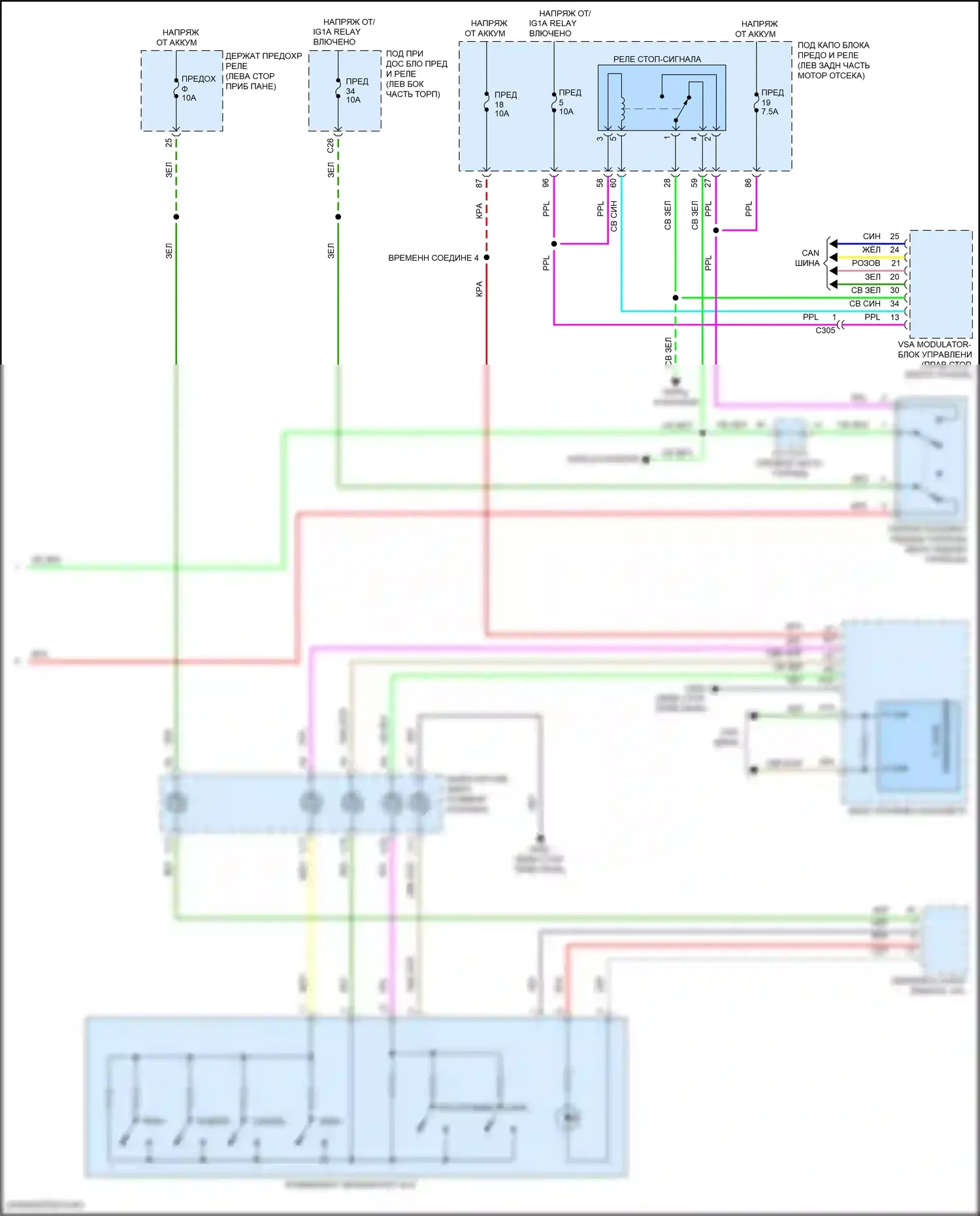 RDX Acura III (2018-2021): Электросхема круиз-контроля (2 из 2) 