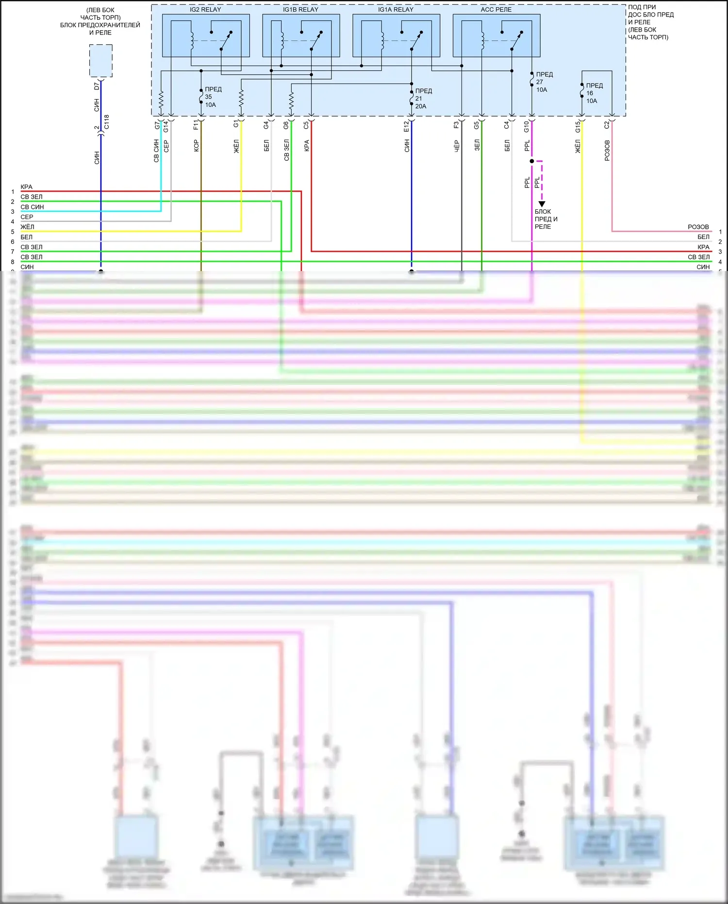 RDX Acura III (2018-2021): Сигнализации электросхема (2 из 6) 