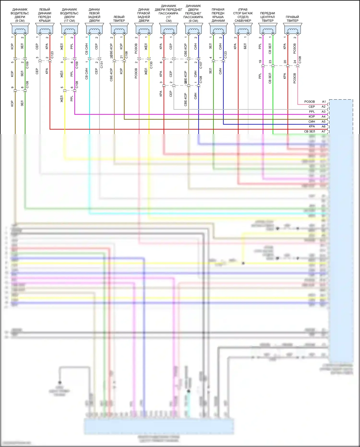 RDX Acura III (2018-2021): Электросхема навигации, 12 динамиков (5 из 5) 