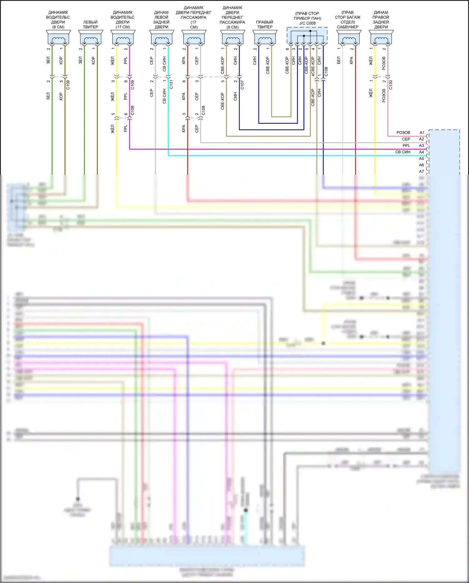 RDX Acura III (2018-2021): Электросхема навигации, 9 динамиков (5 из 5) 