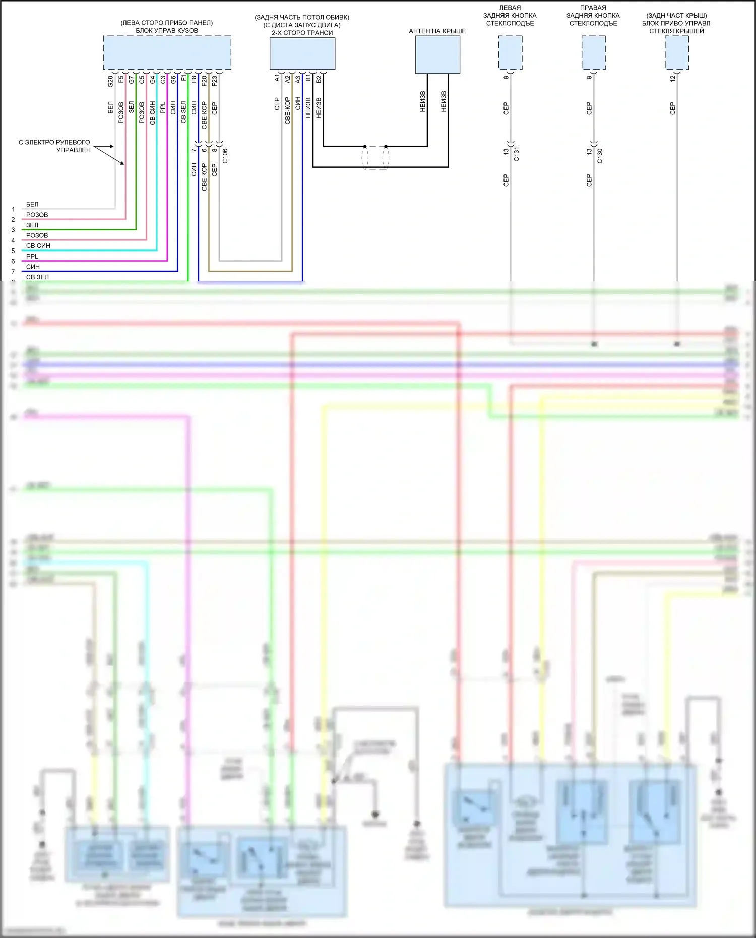 RDX Acura III (2018-2021): Электросхема центрального замка (5 из 6) 