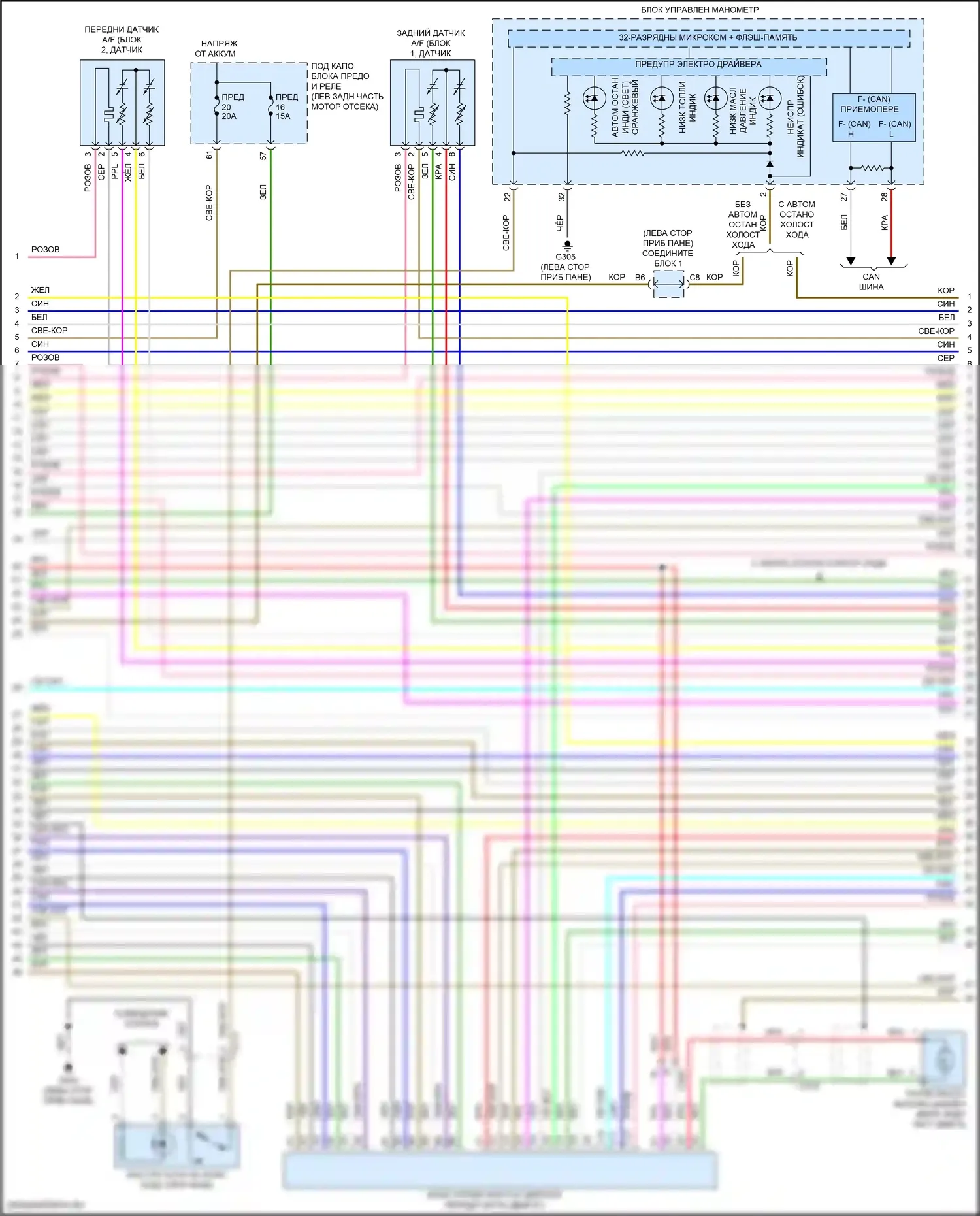 TLX Acura I рестайлинг (2017-2020): Электросхема двигателя 3.5l (4 из 7) 