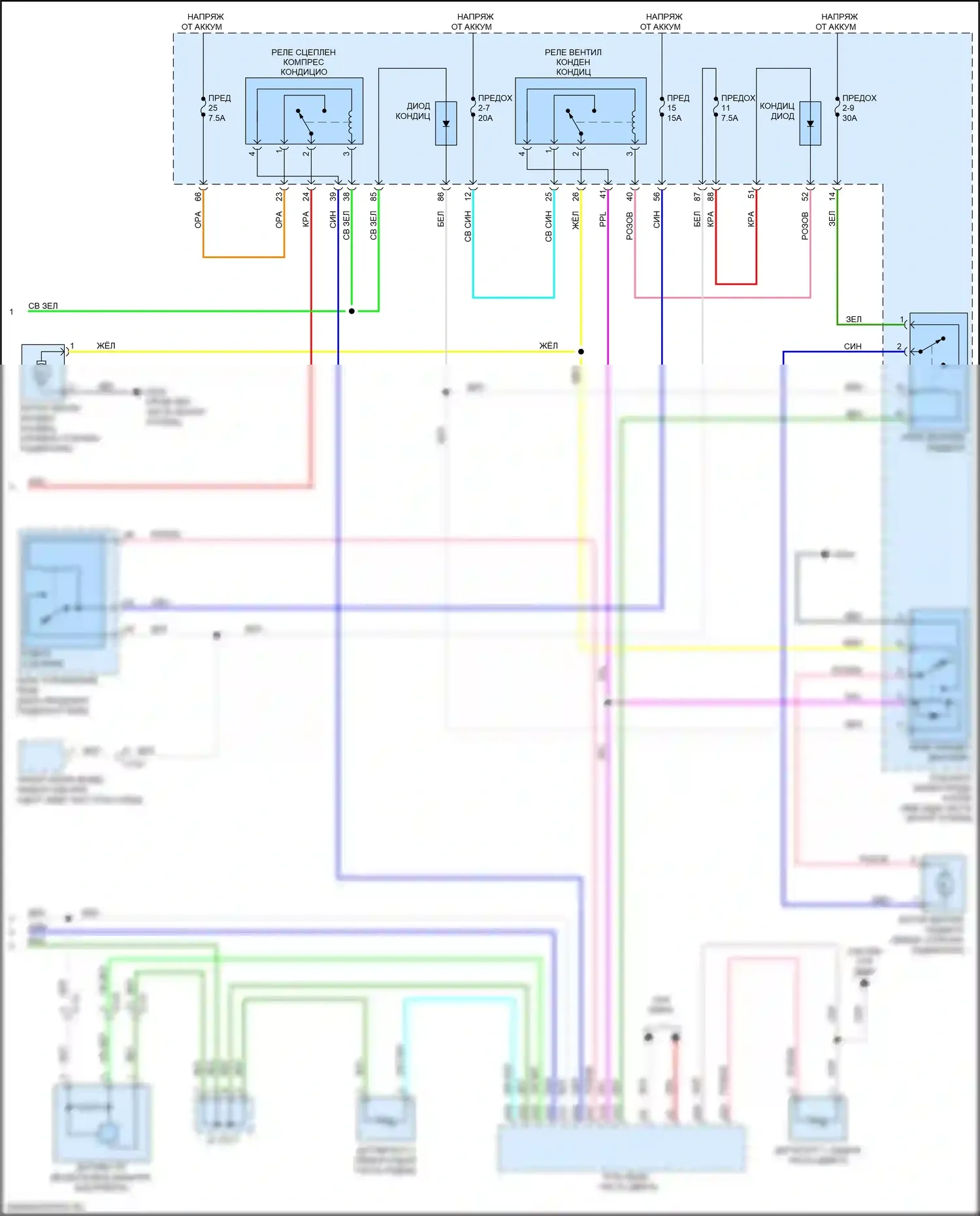 TLX Acura I рестайлинг (2017-2020): 2.4л, электросхема климат контроля (3 из 3) 
