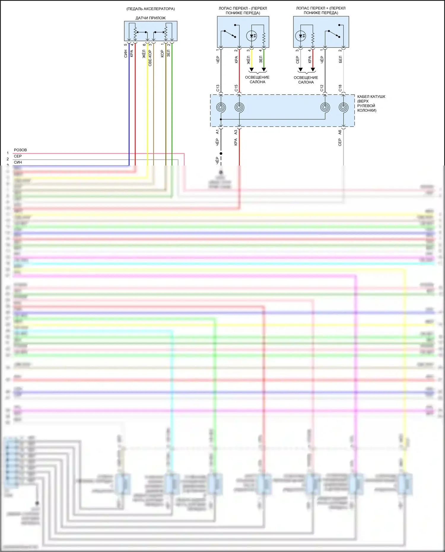 TLX Acura I рестайлинг (2017-2020): 2.4l, электросхема соединений коробки передач (2 из 4) 