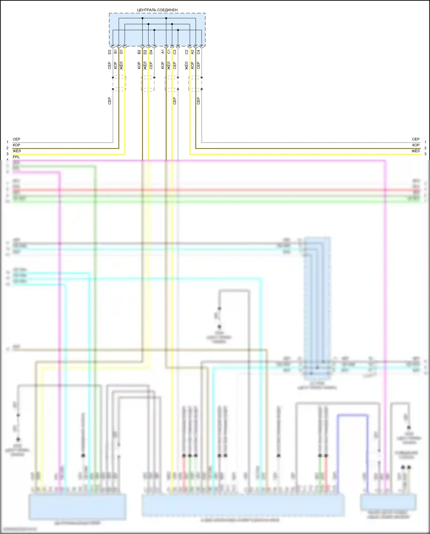 TLX Acura I рестайлинг (2017-2020): Электросхема магнитолы, без навигации (5 из 7) 