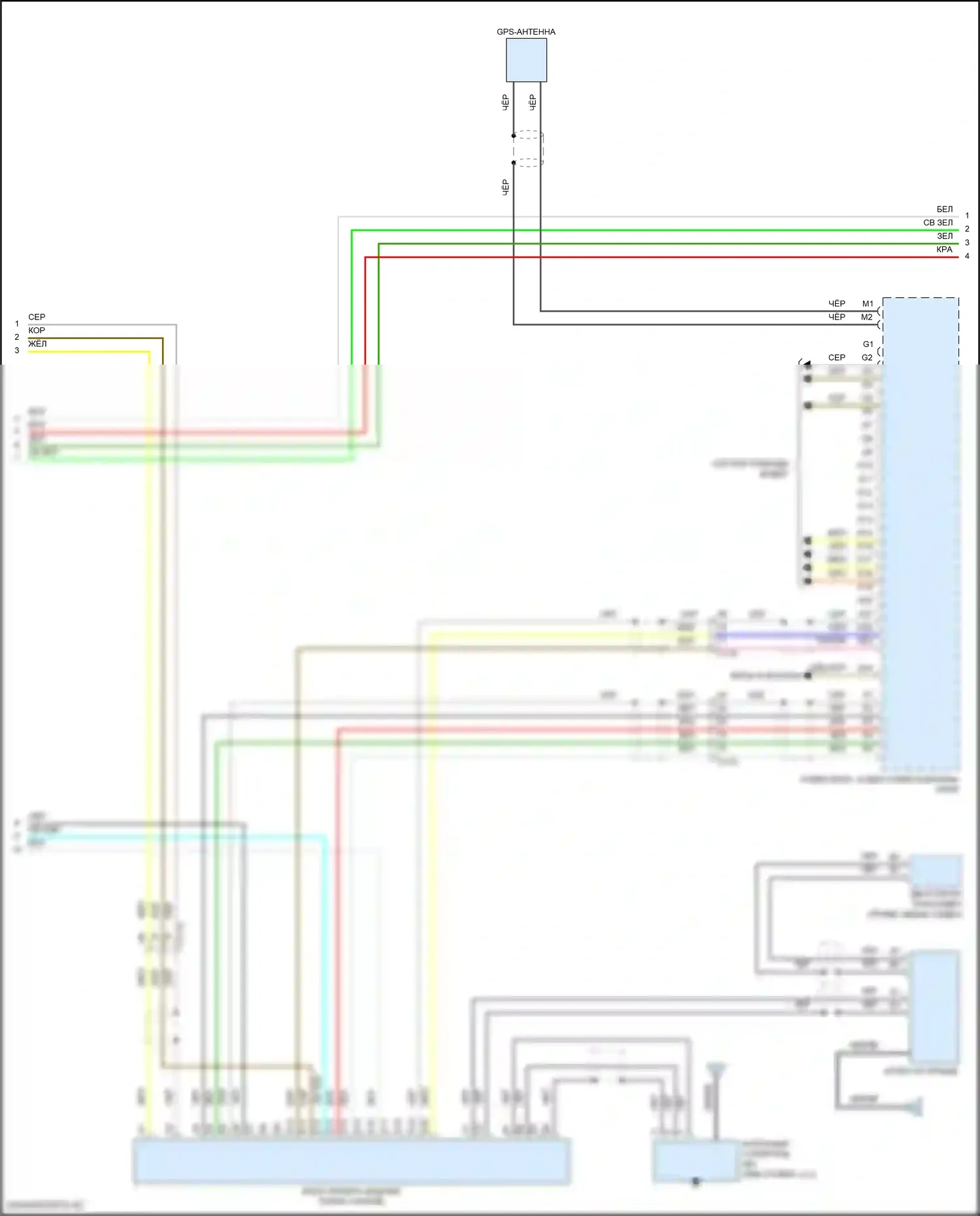 TLX Acura I рестайлинг (2017-2020): Электросхема магнитолы, без навигации (6 из 7) 