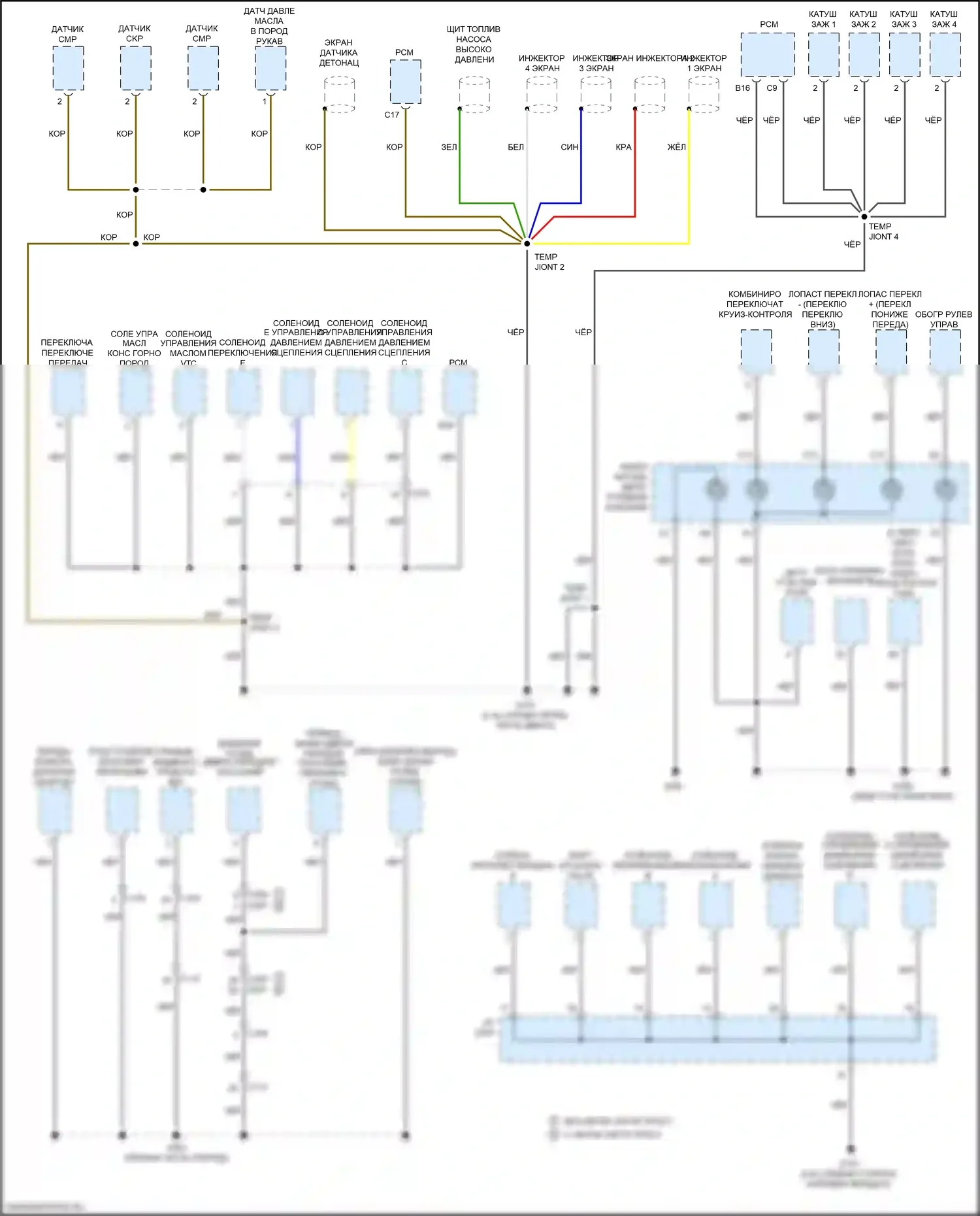 TLX Acura I рестайлинг (2017-2020): Электросхема распределения массы (7 из 7) 
