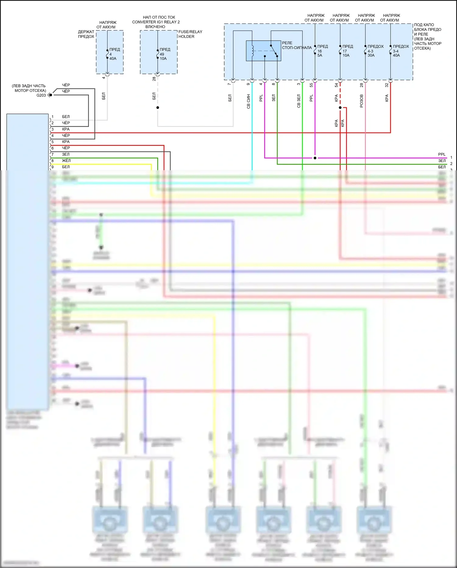 TLX Acura II (2020-2024): Антиблокировочная система abs электросхема (1 из 3) 