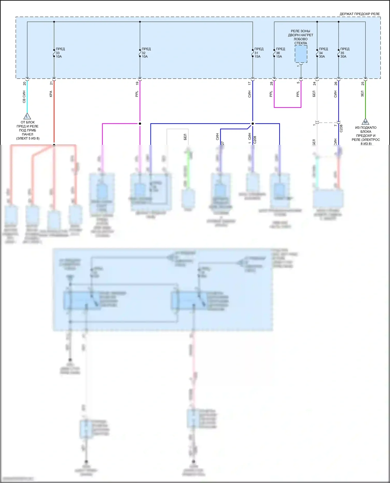 TLX Acura II (2020-2024): Электросхема блока предохранителей реле (4 из 8) 