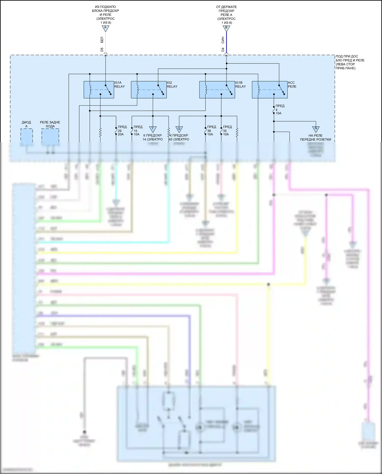 TLX Acura II (2020-2024): Электросхема блока предохранителей реле (5 из 8) 