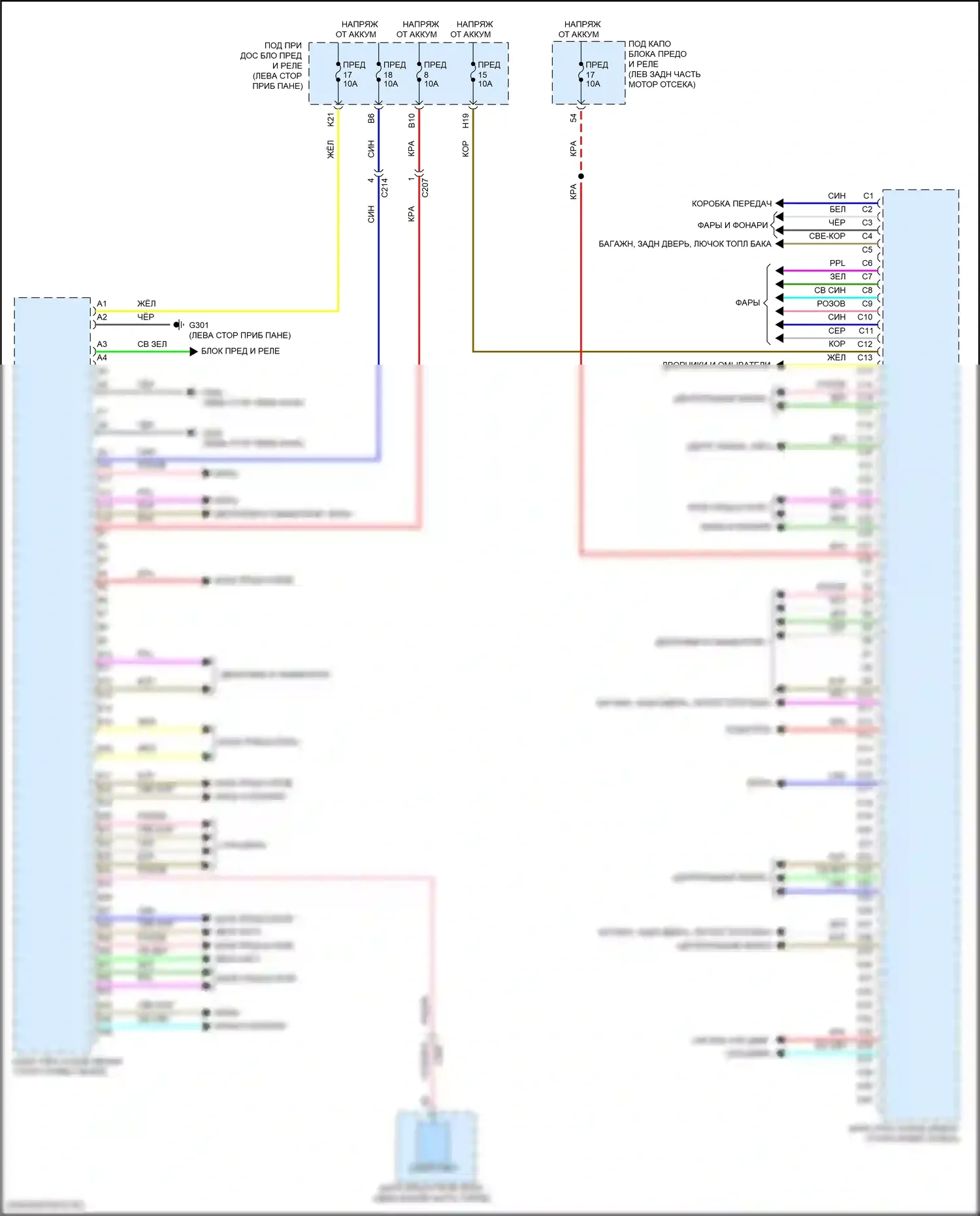 TLX Acura II (2020-2024): Электросхема управления кузовом (1 из 2) 