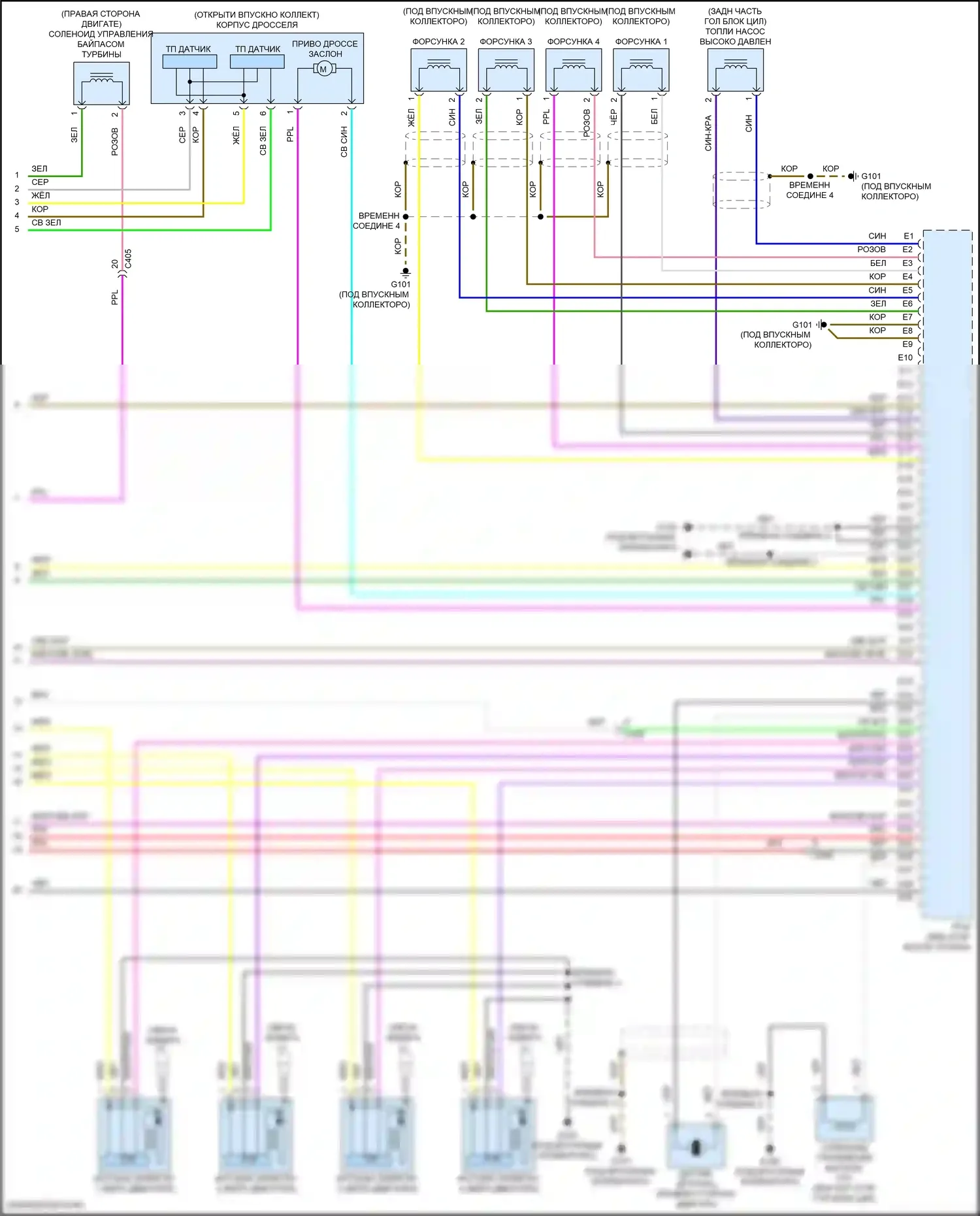 TLX Acura II (2020-2024): Электросхема двигателя 2.0л турбо (6 из 6) 