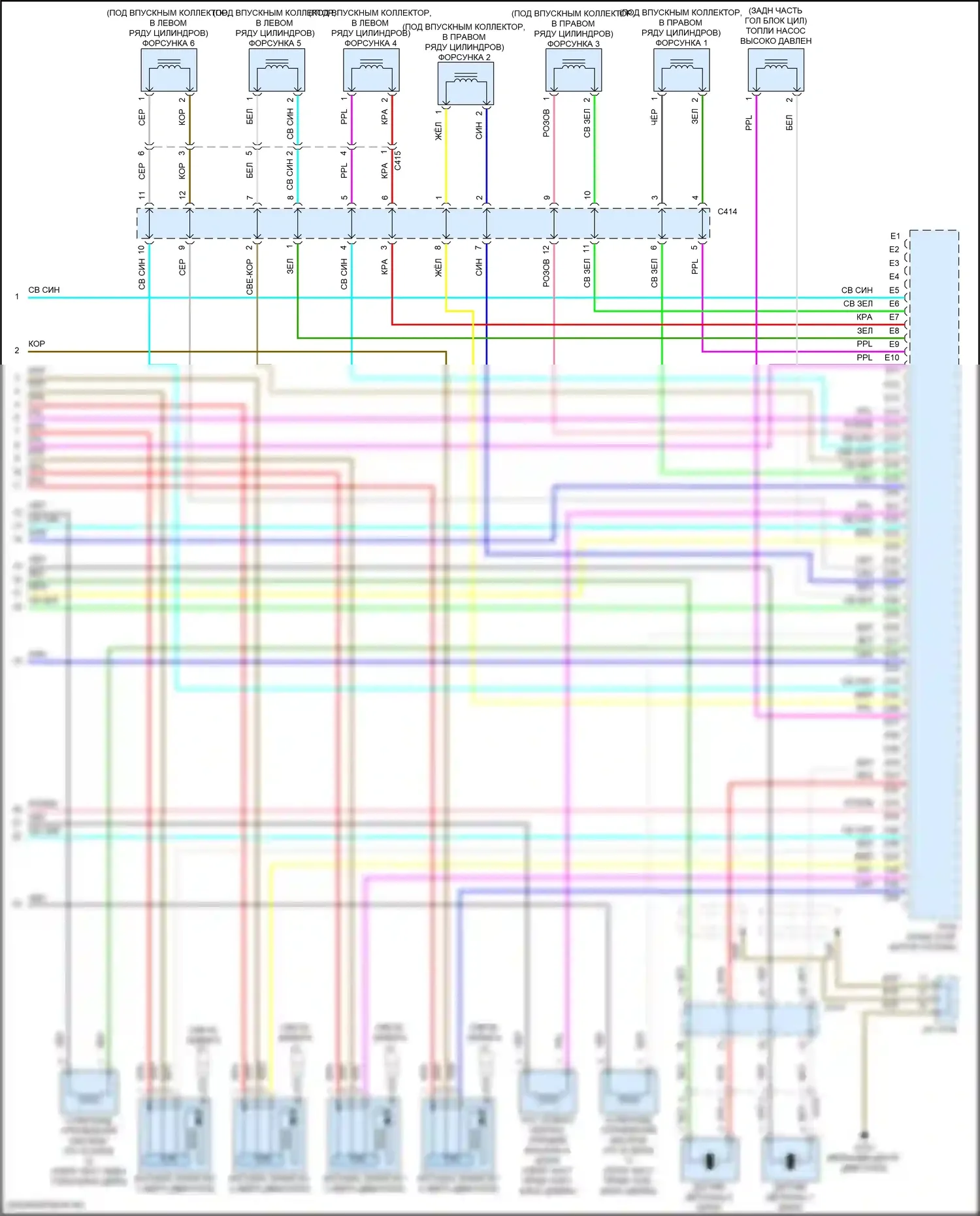 TLX Acura II (2020-2024): Электросхема двигателя 3,0л турбо (7 из 7) 