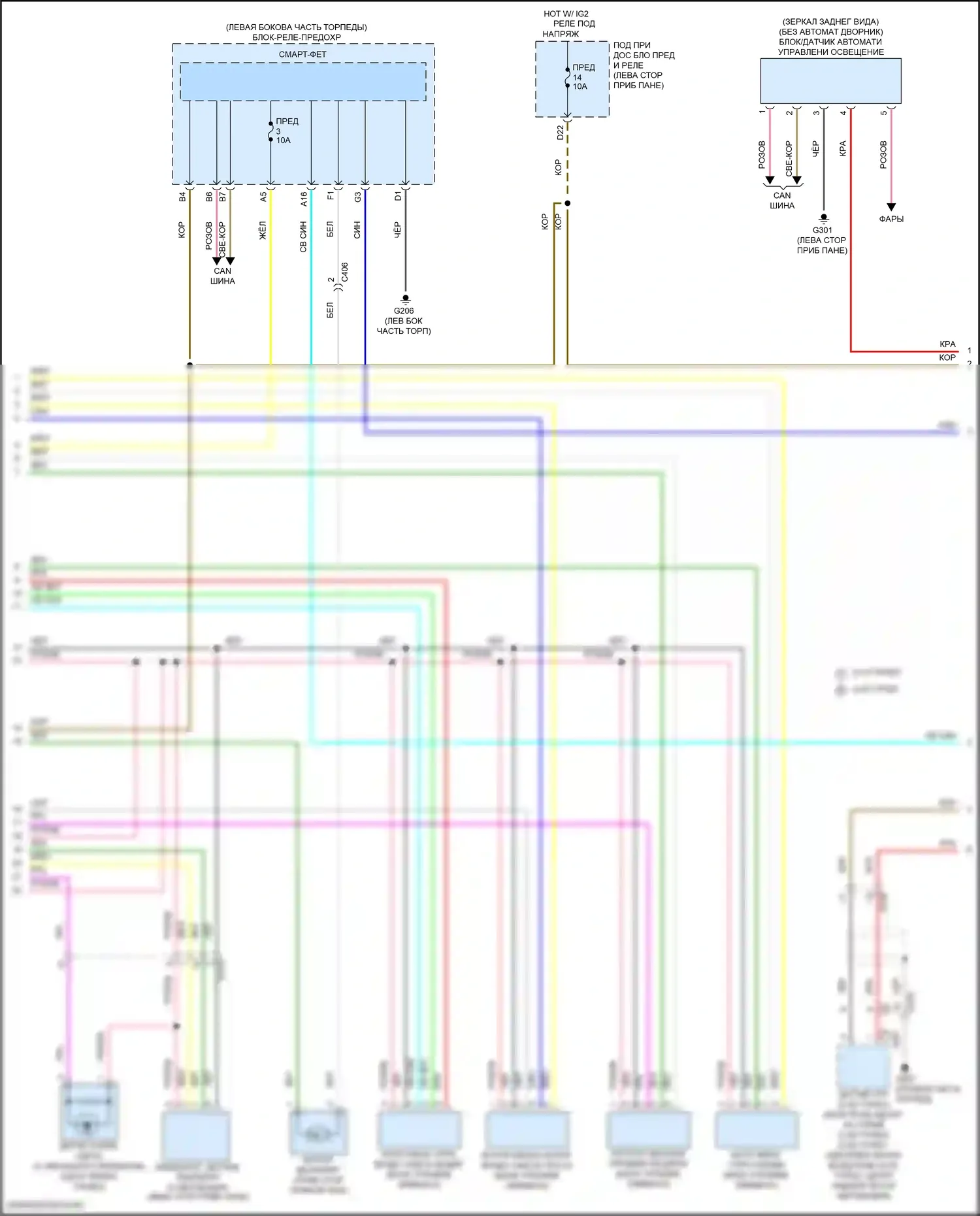 TLX Acura II (2020-2024): Электросхема климат контроля (2 из 4) 
