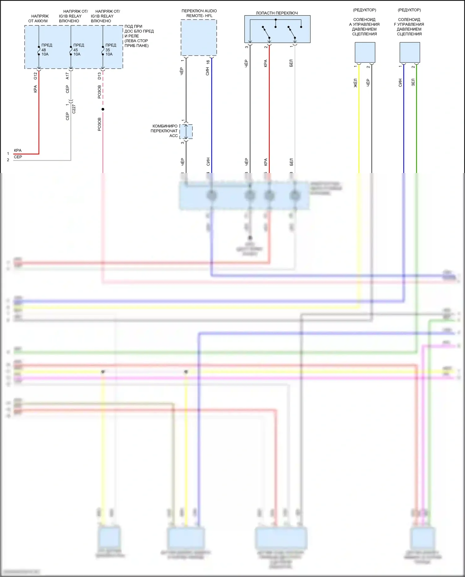 TLX Acura II (2020-2024): Электросхема автоматической коробки передач (2 из 3) 