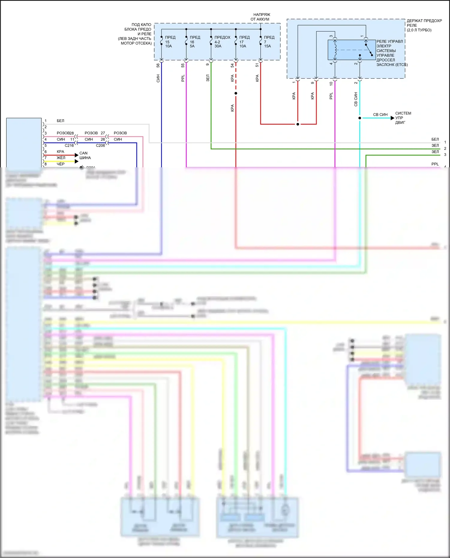 TLX Acura II (2020-2024): Электросхема круиз-контроля (1 из 3) 
