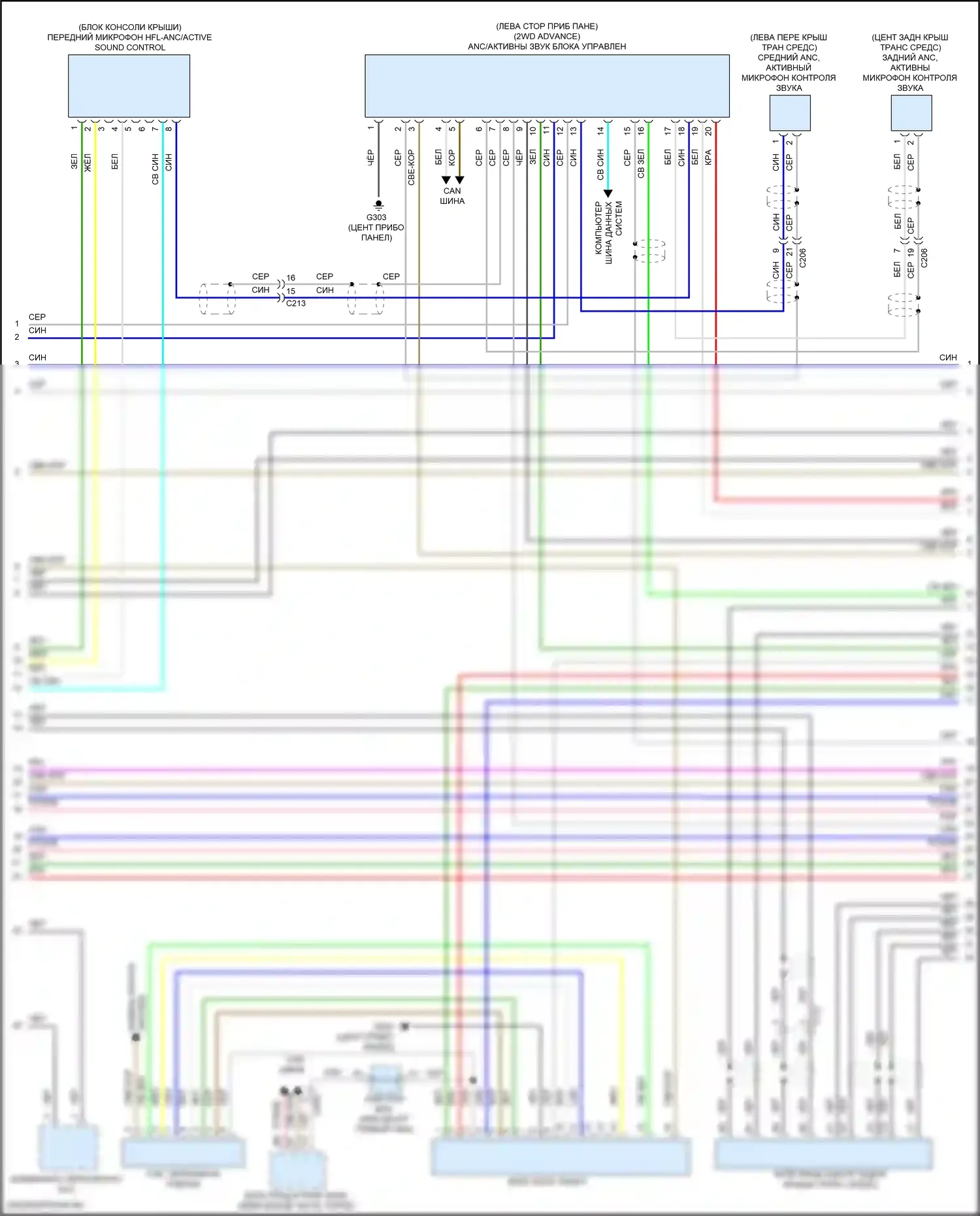 TLX Acura II (2020-2024): Электросхема навигации, 10 динамиков (3 из 5) 