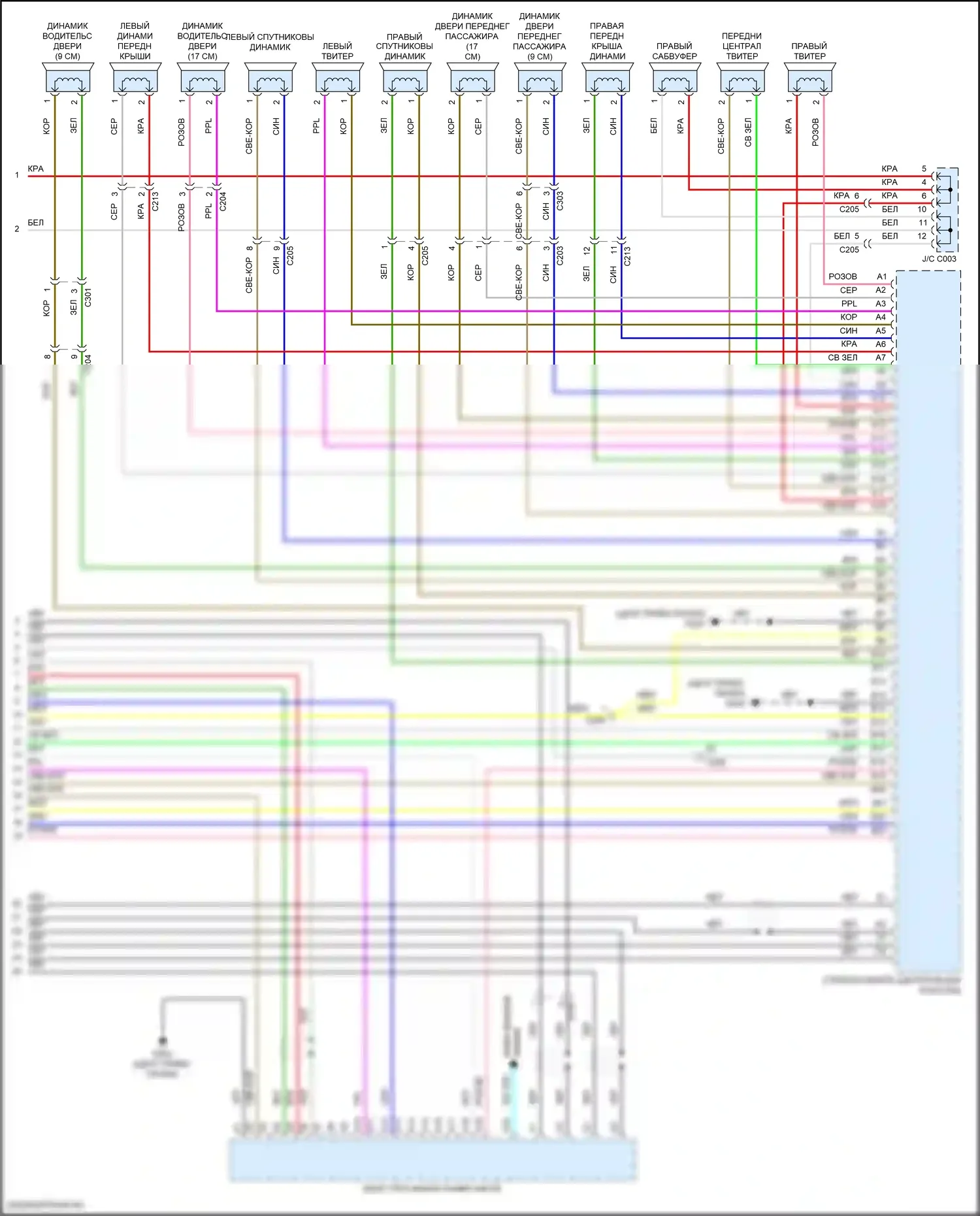 TLX Acura II (2020-2024): Электросхема навигации, 13 динамиков (6 из 6) 