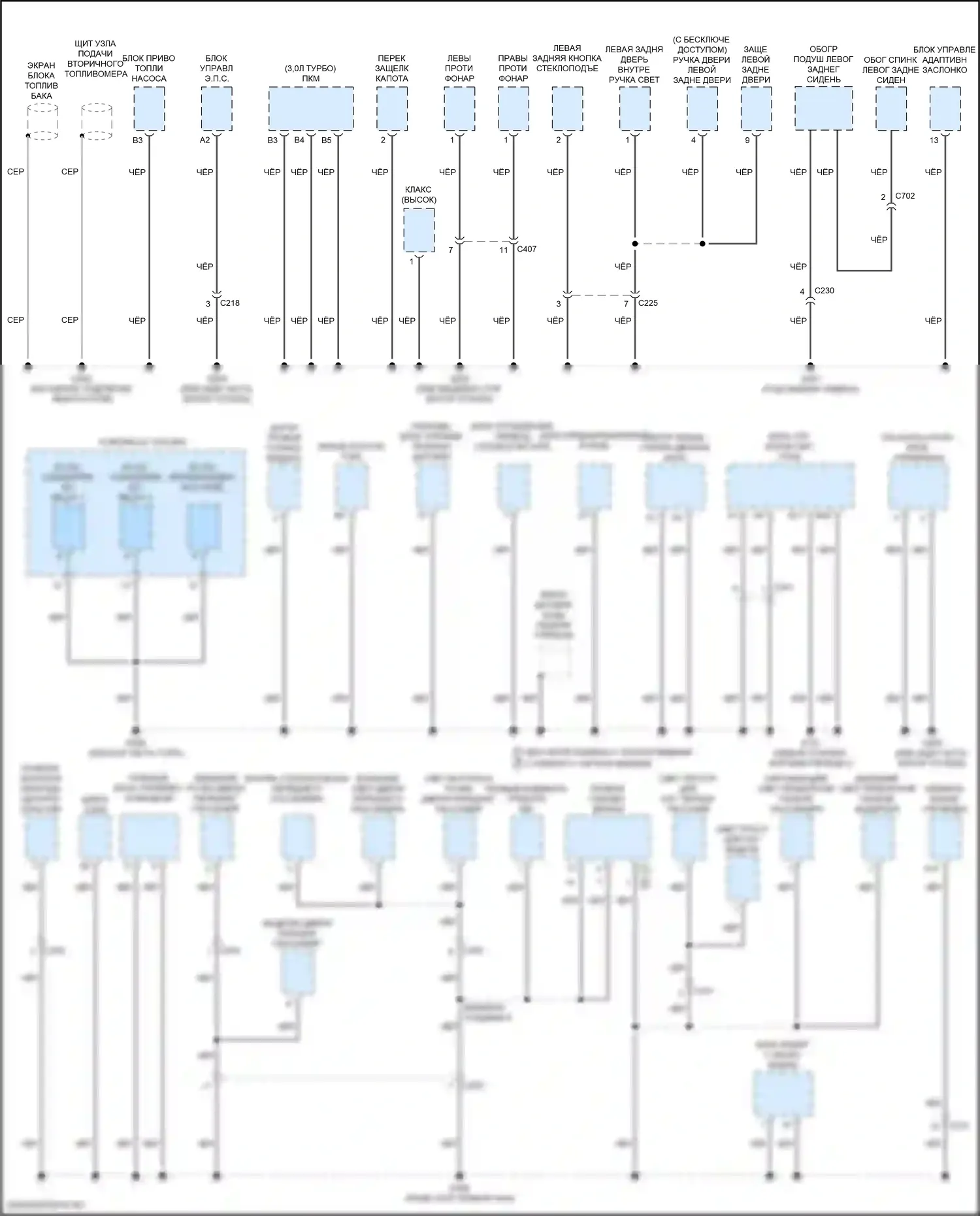 TLX Acura II (2020-2024): Электросхема разводки массы (2 из 6) 