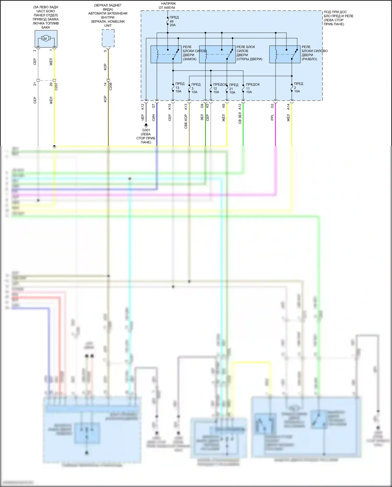 TLX Acura II (2020-2024): Электросхема центрального замка (6 из 6) 