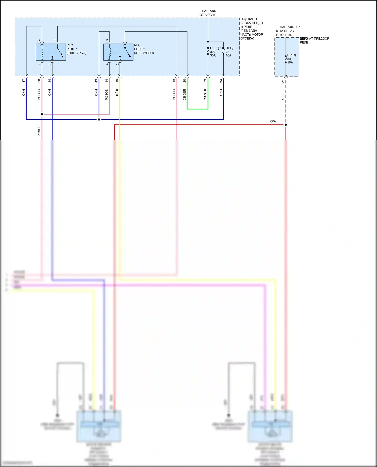TLX Acura II (2020-2024): Электросхема вентилятора охлаждения (3 из 3) 