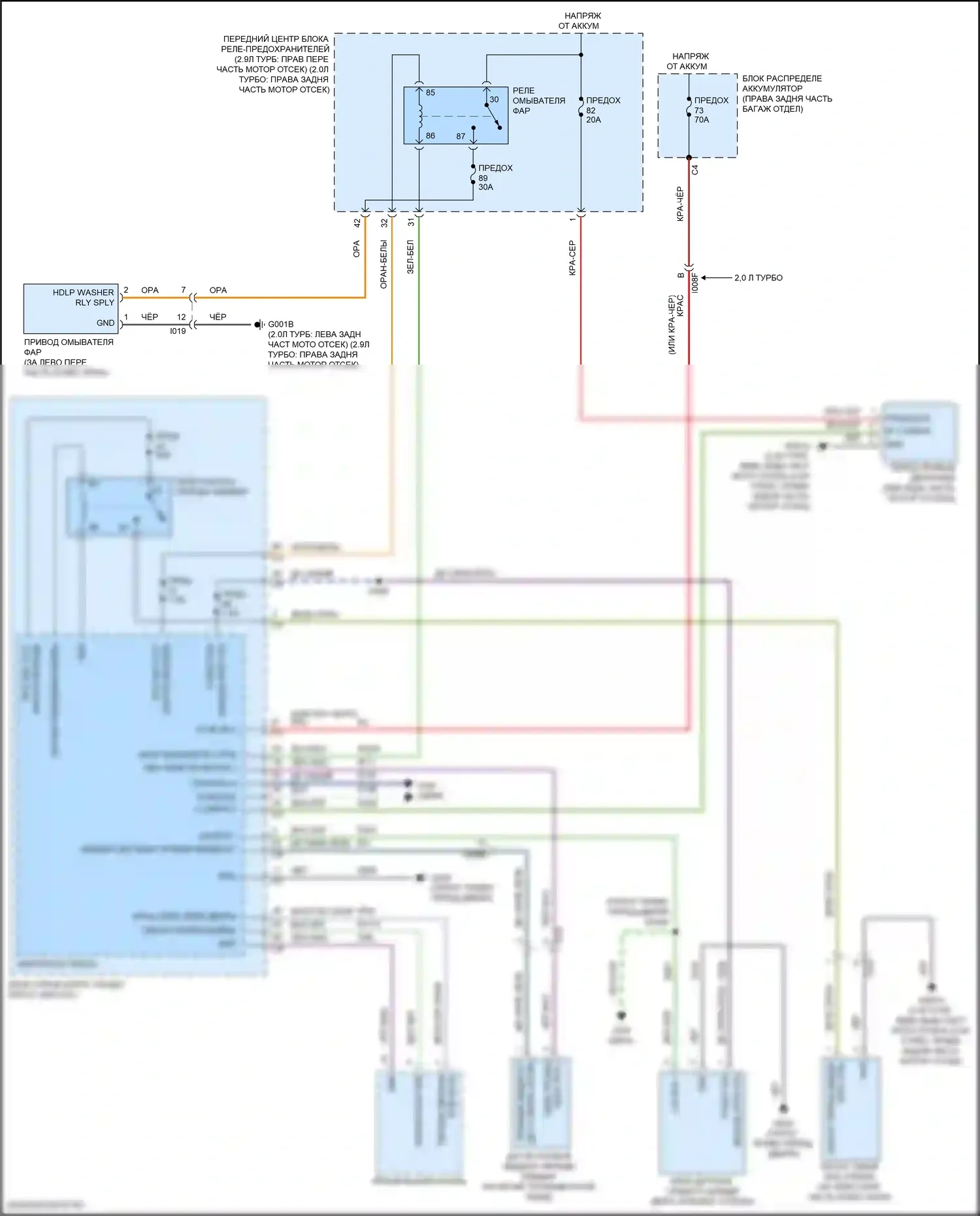 Giulia Alfa Romeo 952 (2016-2024): Дворники и омыватели электросхема 
