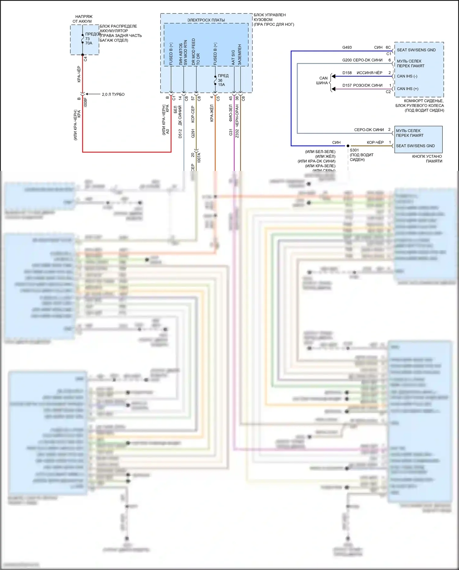 Giulia Alfa Romeo 952 (2016-2024): Электросхема зеркал памяти 