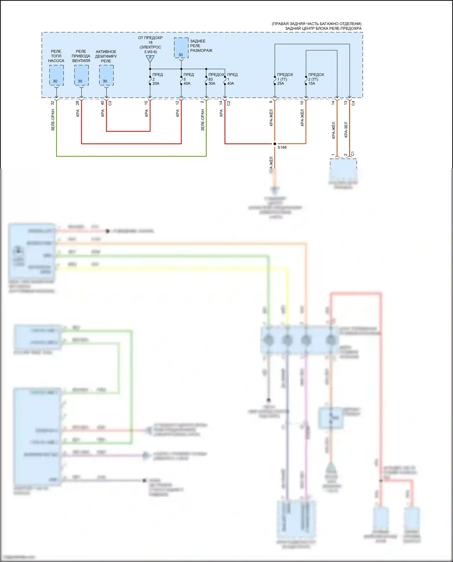 Stelvio Alfa Romeo I (2017-2024): Электросхема блока предохранителей реле (6 из 6) 