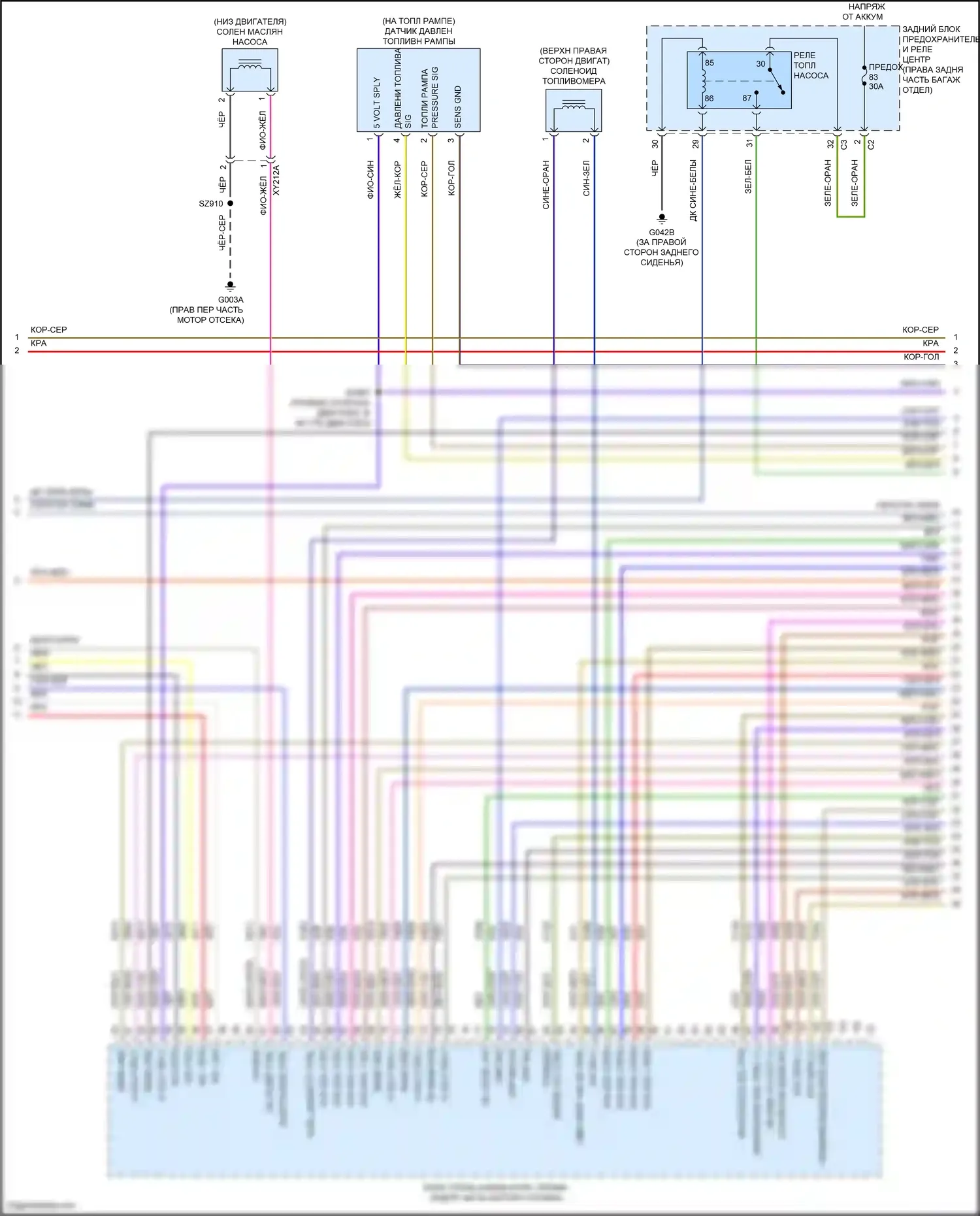 Stelvio Alfa Romeo I (2017-2024): Электросхема двигателя 2.0л турбо (4 из 7) 