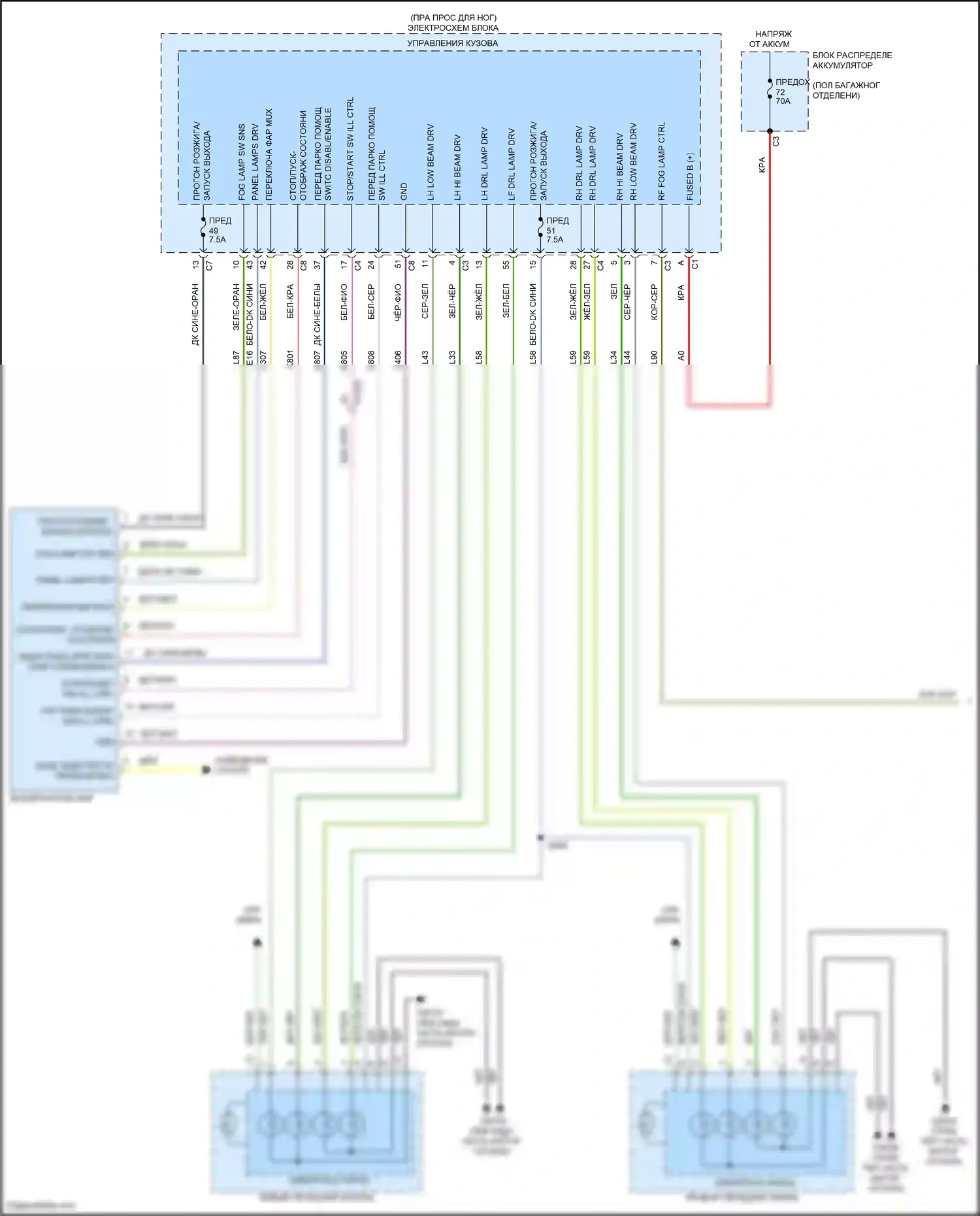 Stelvio Alfa Romeo I (2017-2024): Электросхема фар, премиум (1 из 2) 