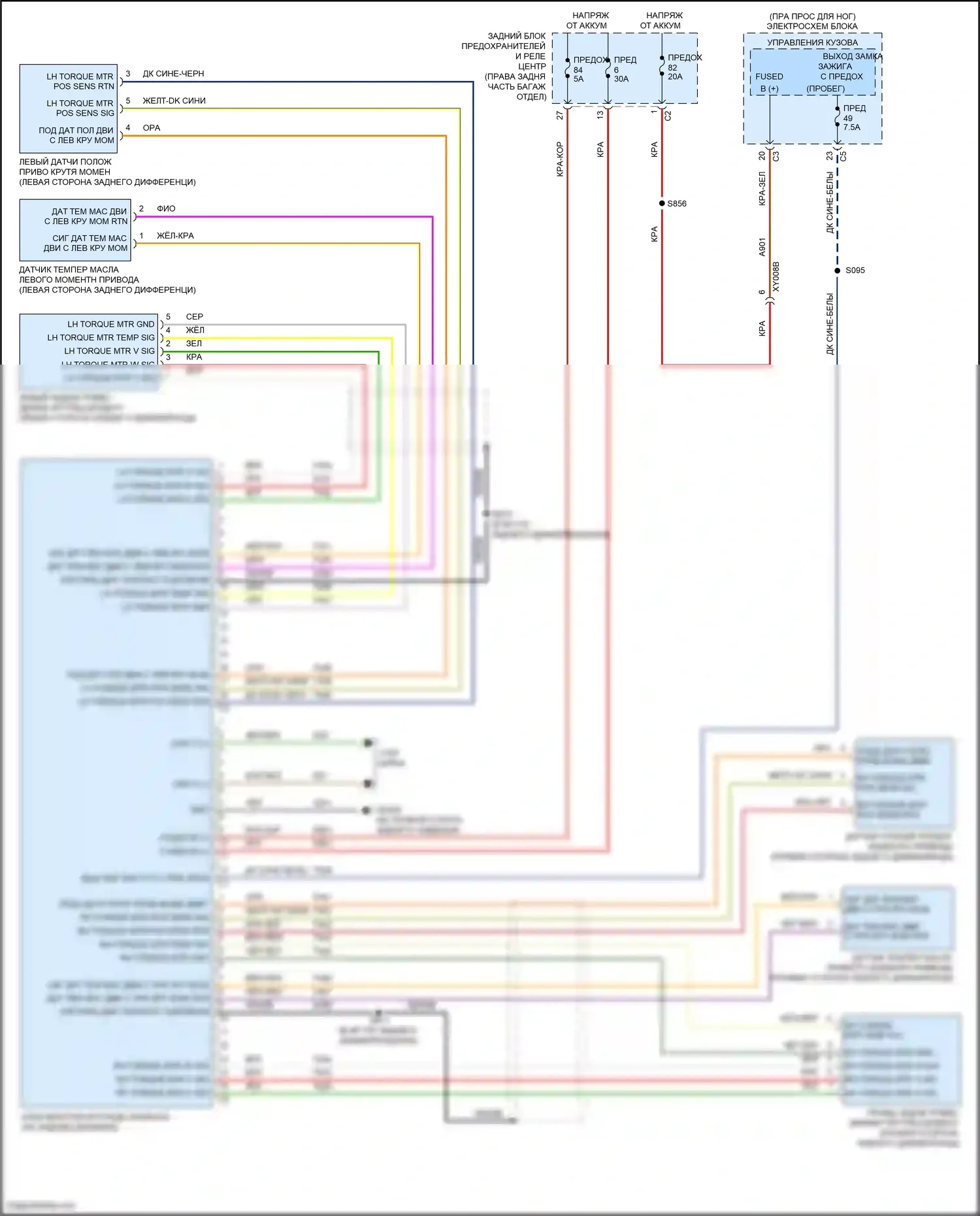 Stelvio Alfa Romeo I (2017-2024): Электросхема блокировки дифференциала 