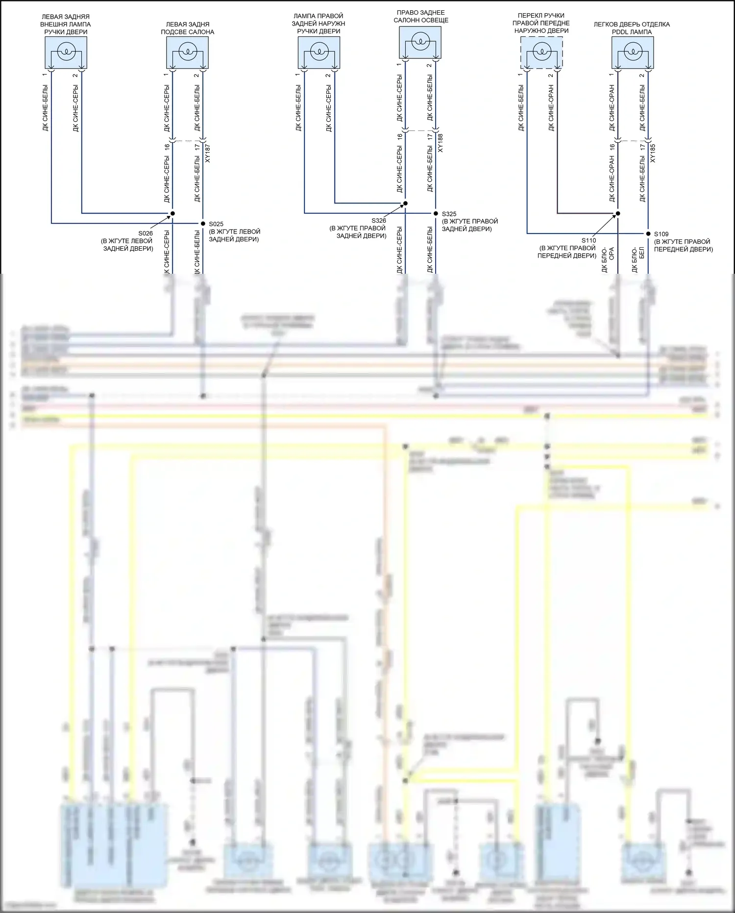 Stelvio Alfa Romeo I (2017-2024): Электросхема подсветки приборной панели (2 из 3) 