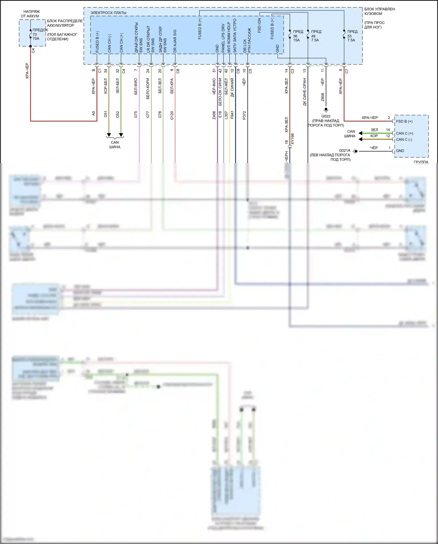 Stelvio Alfa Romeo I (2017-2024): Электросхема помощников водителя (1 из 2) 