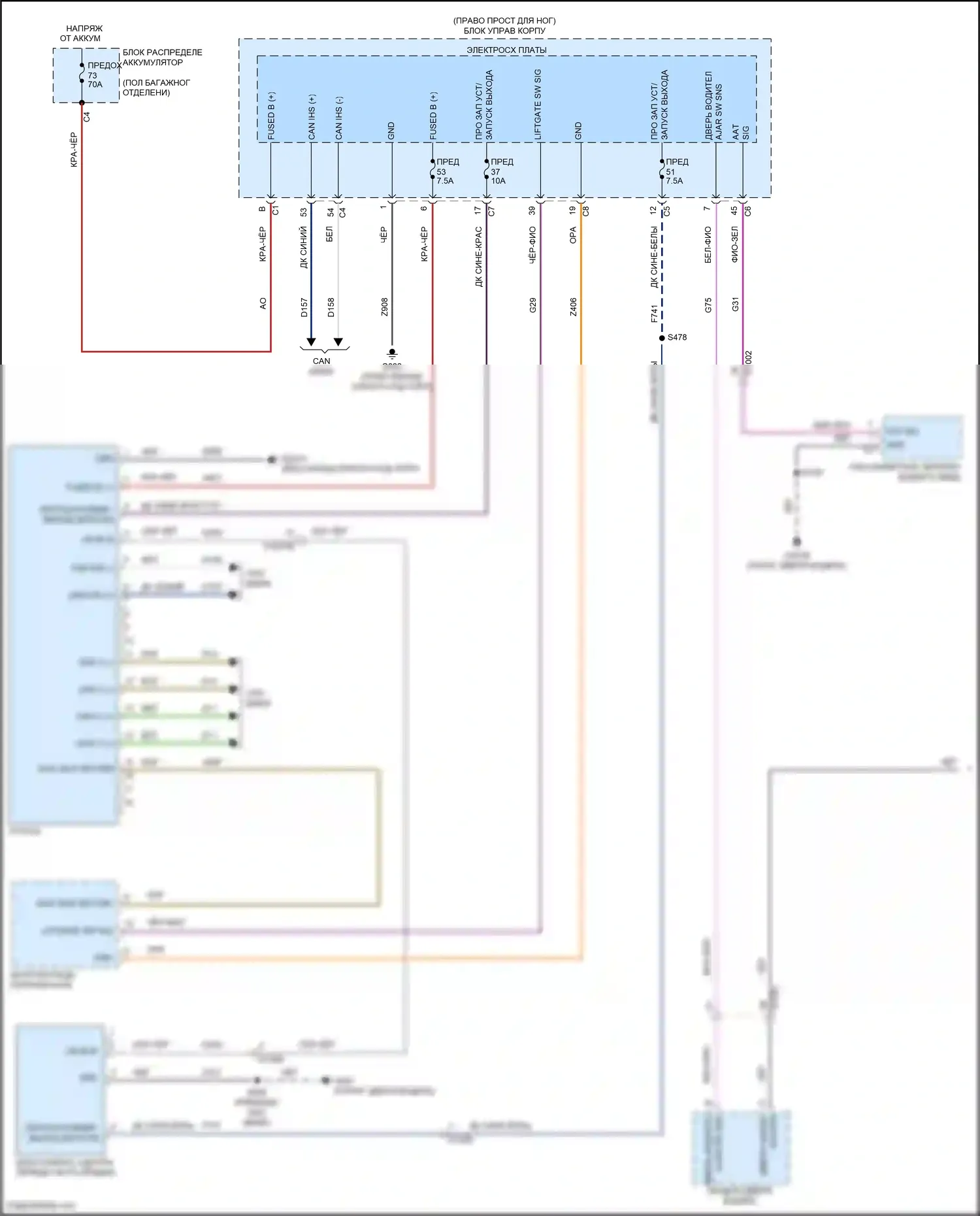Stelvio Alfa Romeo I (2017-2024): Электросхема приборной панели (1 из 2) 