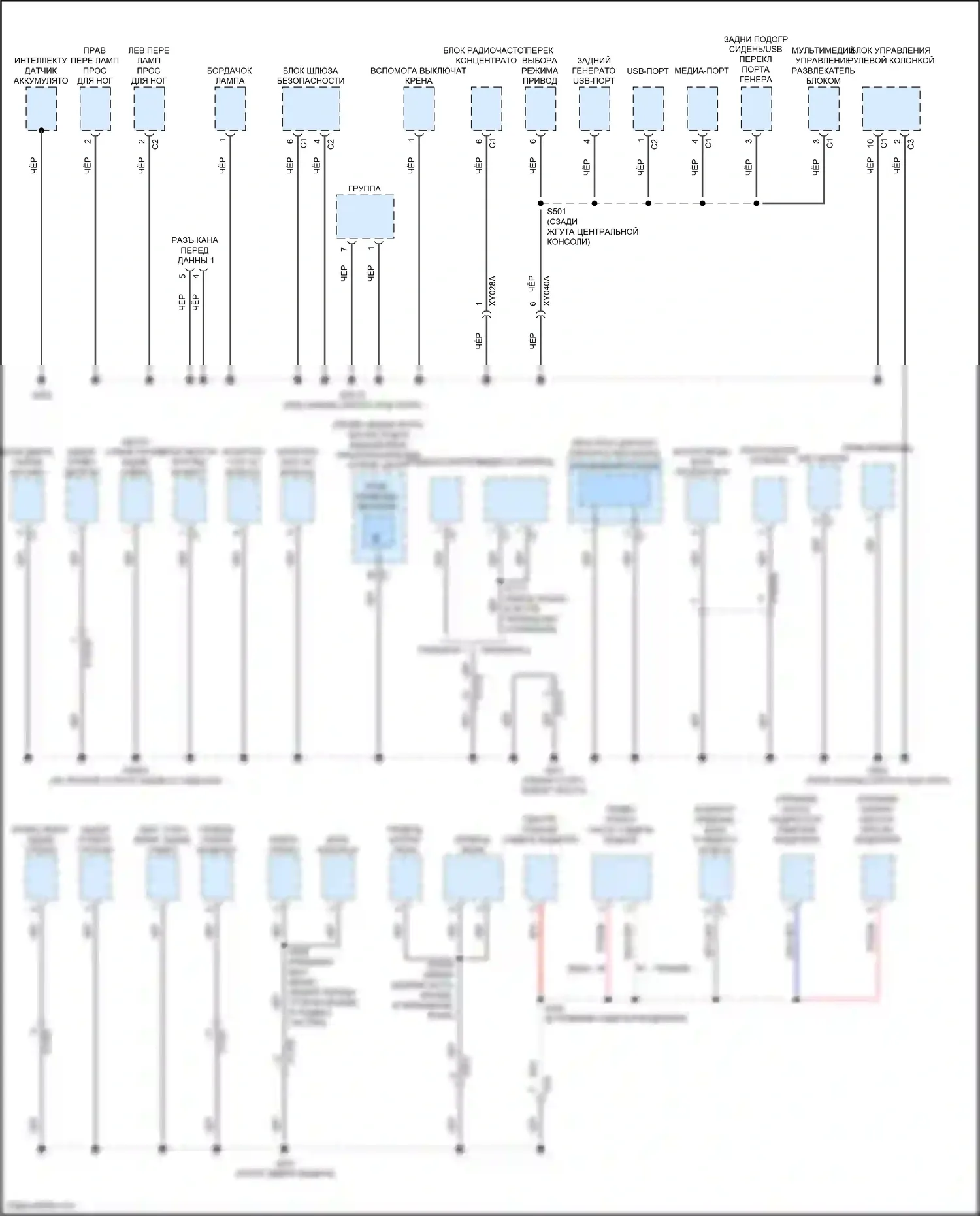 Stelvio Alfa Romeo I (2017-2024): Электросхема точек подключения масс (2 из 4) 