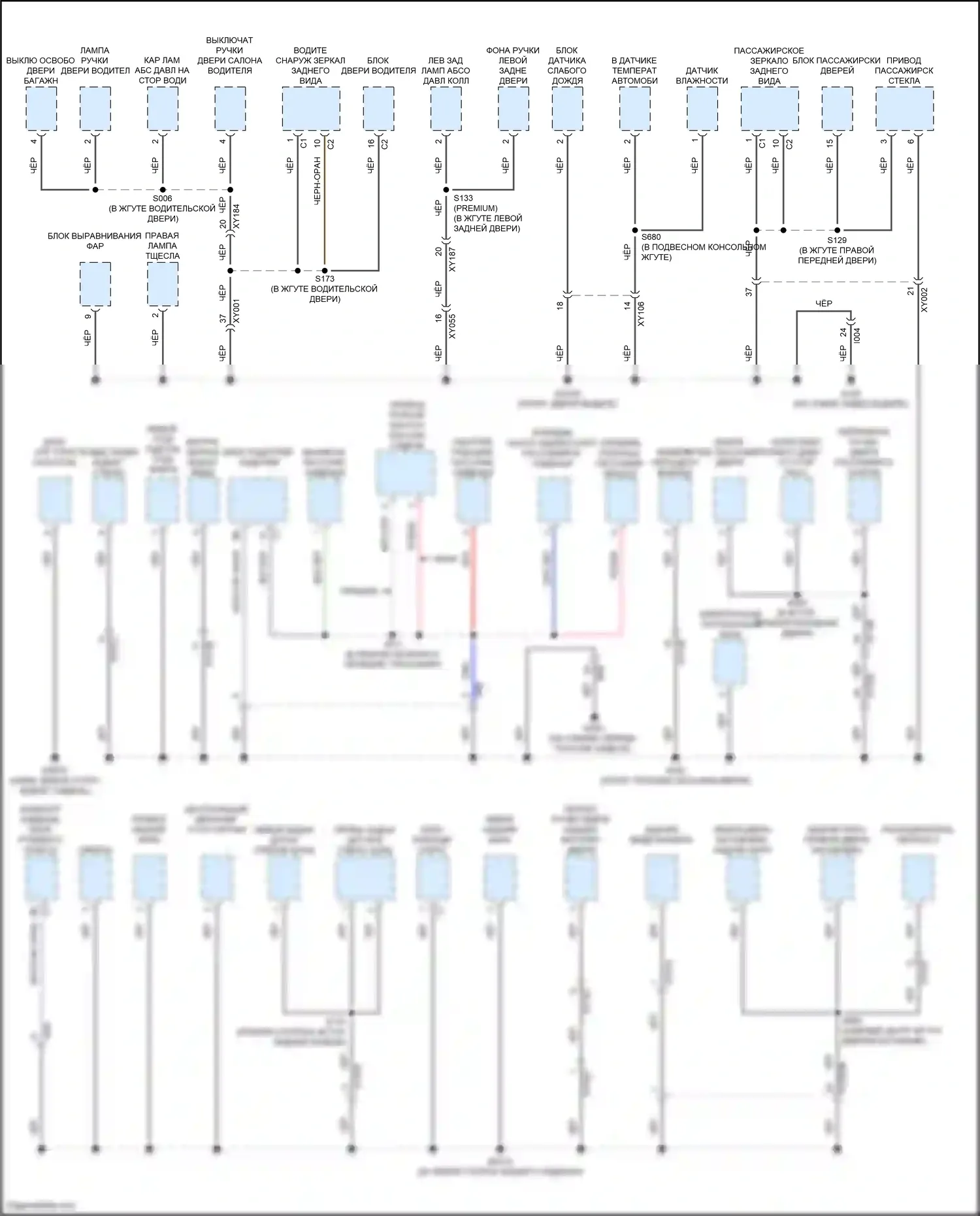 Stelvio Alfa Romeo I (2017-2024): Электросхема точек подключения масс (3 из 4) 