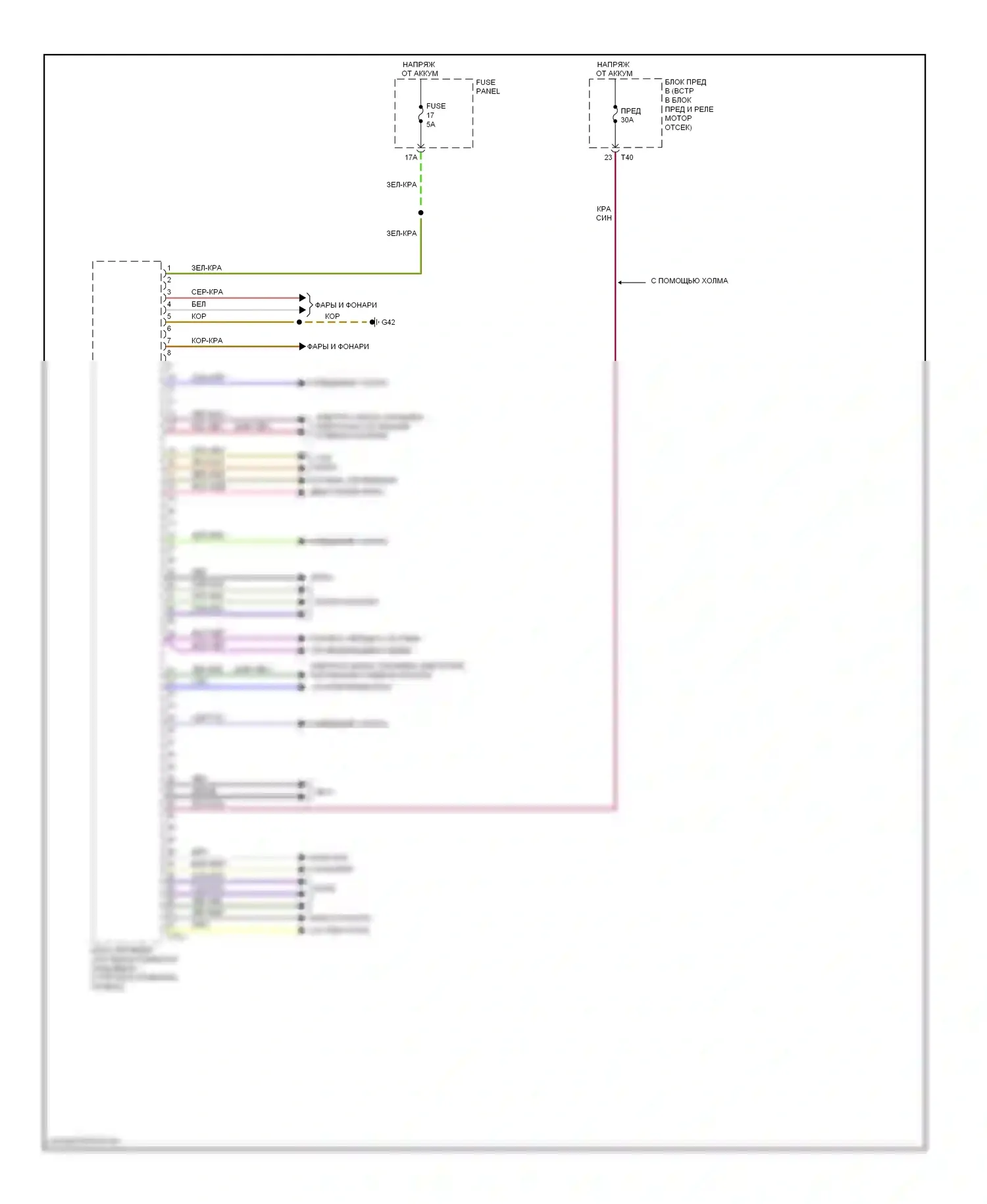 A3 Audi 8P рестайлинг 2 (2008-2013): Электросхема блока управления системами комфорта (2 из 2) 