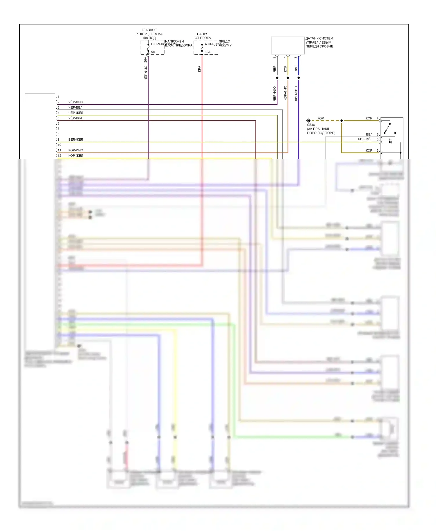 A3 Audi 8P рестайлинг 2 (2008-2013): Электросхема электронной подвески 