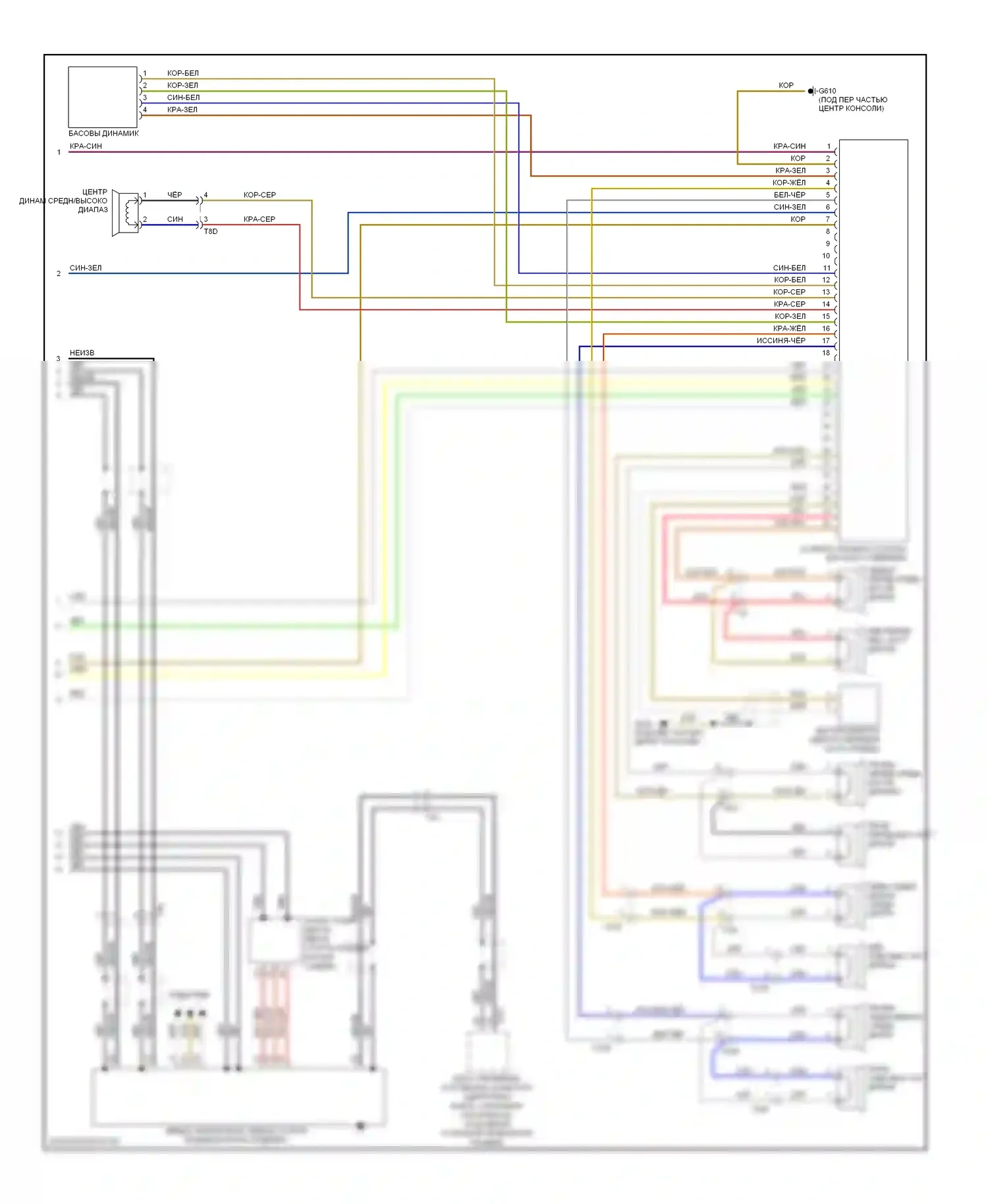 A3 Audi 8P рестайлинг 2 (2008-2013): Электросхема магнитолы, без rns-e, с bose (2 из 2) 