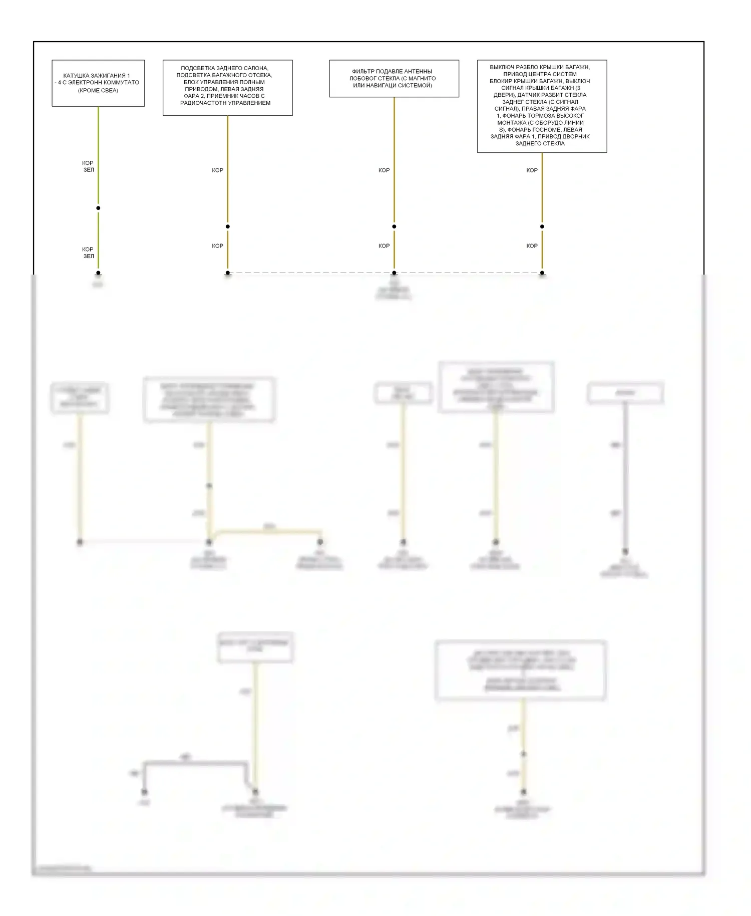 A3 Audi 8P рестайлинг 2 (2008-2013): Электросхема точек подключения масс (3 из 3) 