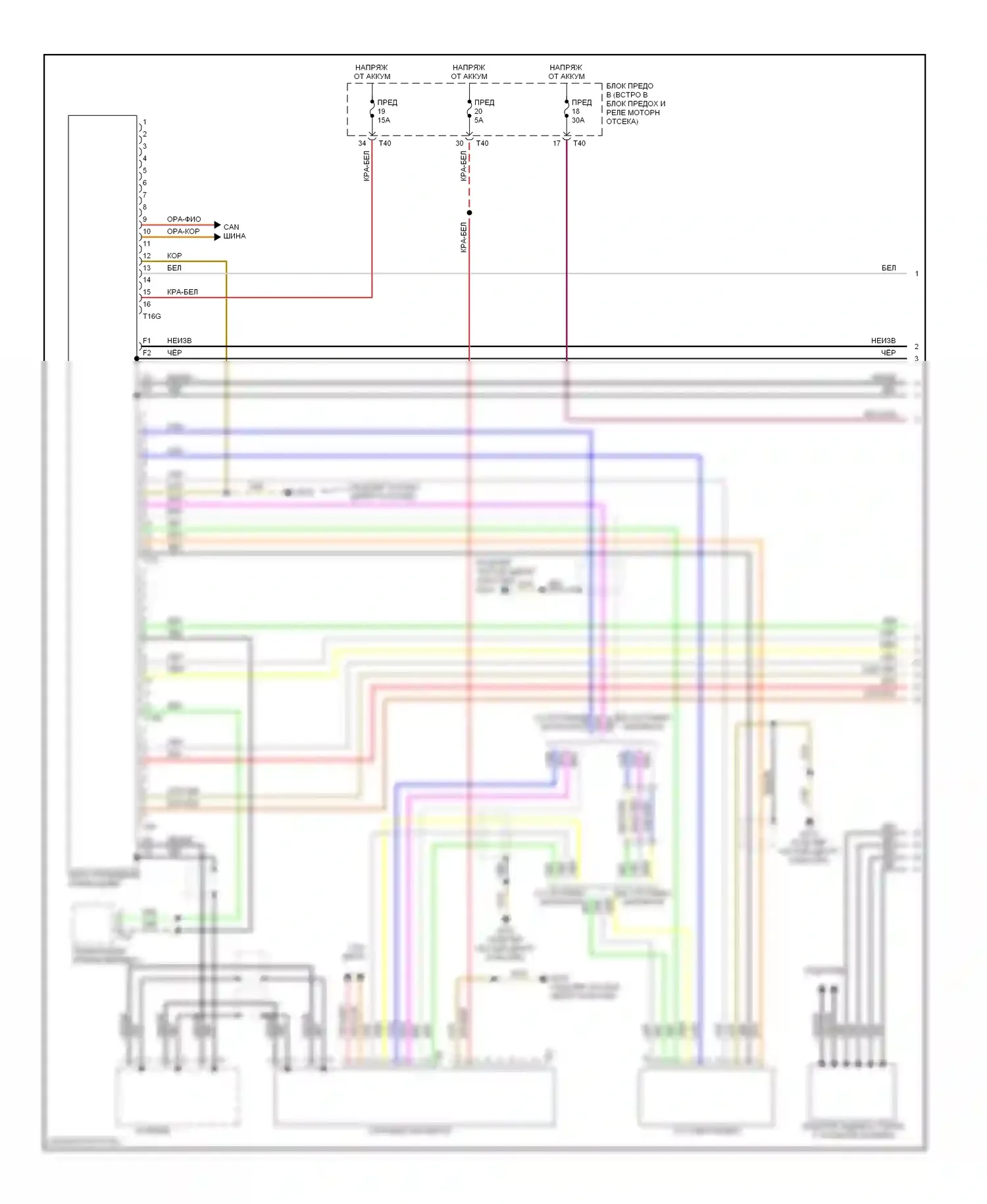 A3 Audi 8P рестайлинг (2004-2008): Электросхема магнитола/навигации, с rns-e, с усилителем (1 из 2) 