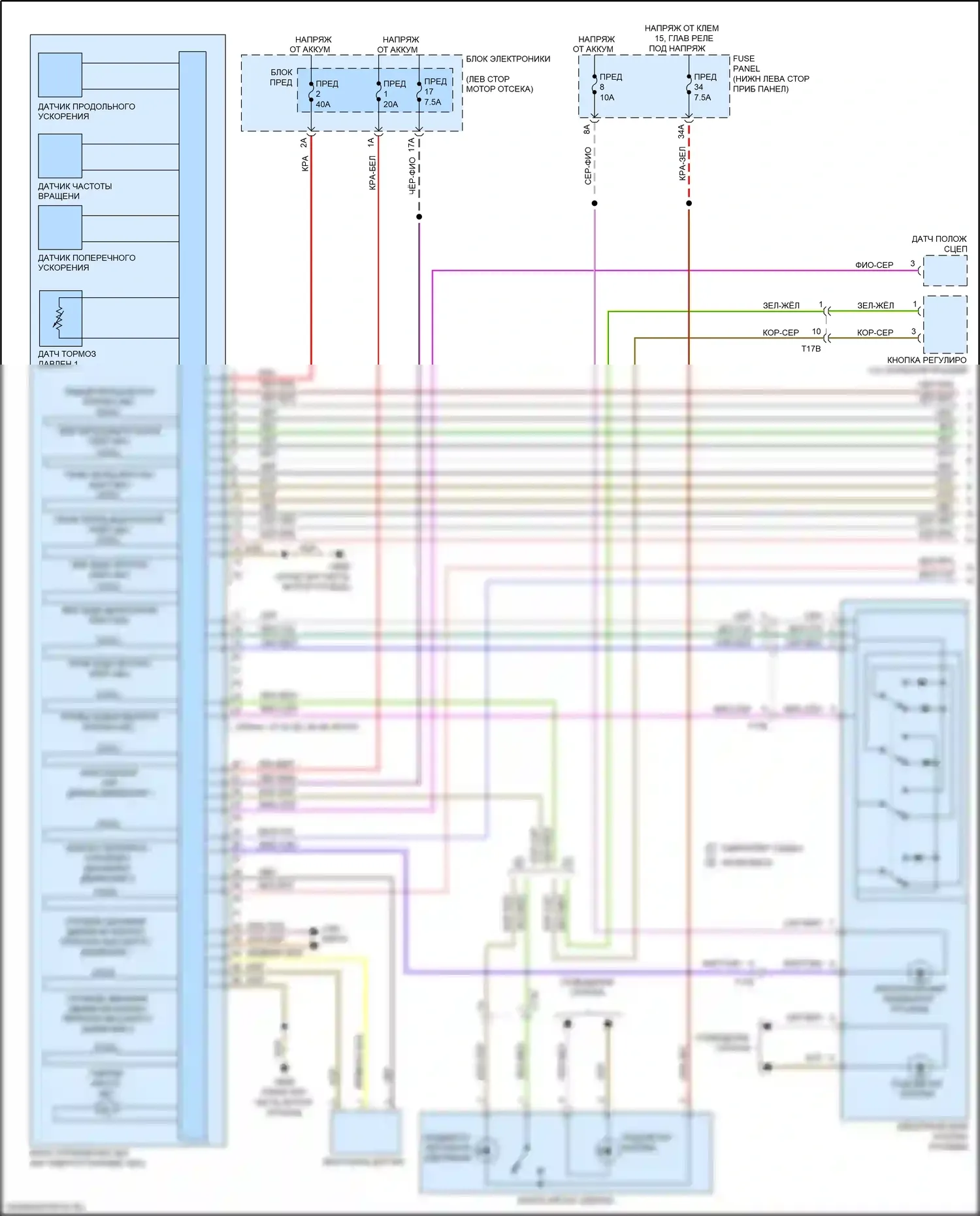 A3 Audi 8V рестайлинг (2016-2020): Антиблокировочная система abs электросхема (1 из 2) 