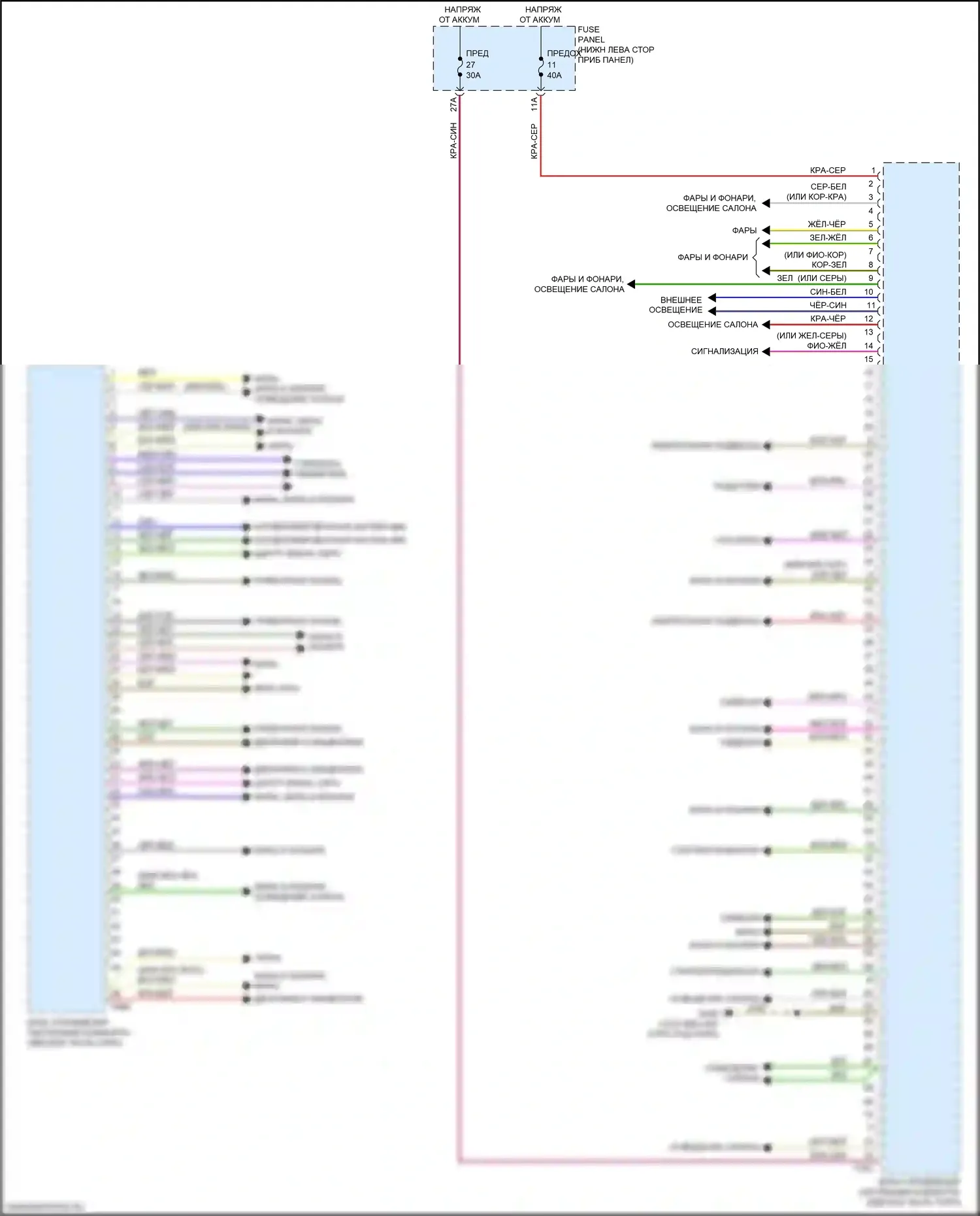 A3 Audi 8V рестайлинг (2016-2020): Электросхема блока управления системами комфорта (1 из 2) 