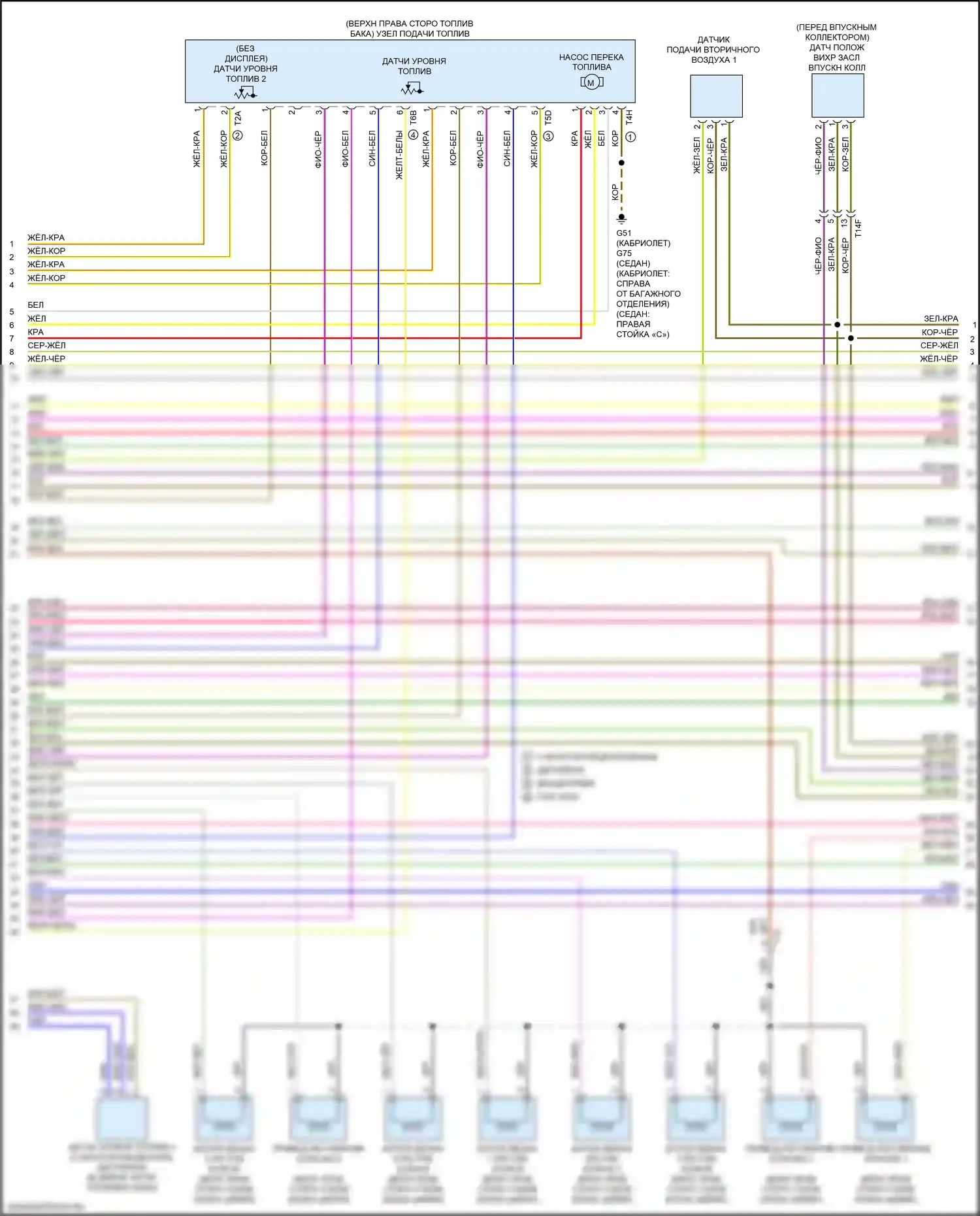 A3 Audi 8V рестайлинг (2016-2020): Электросхема двигателя 2.0л турбо (6 из 7) 