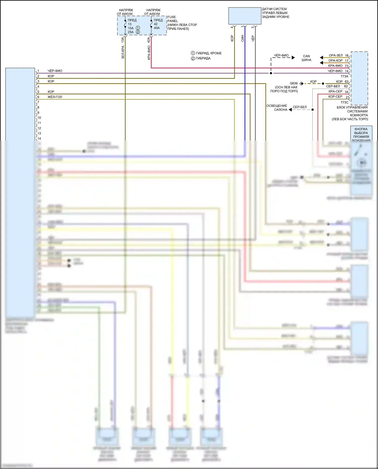 A3 Audi 8V рестайлинг (2016-2020): Электросхема электронной подвески 