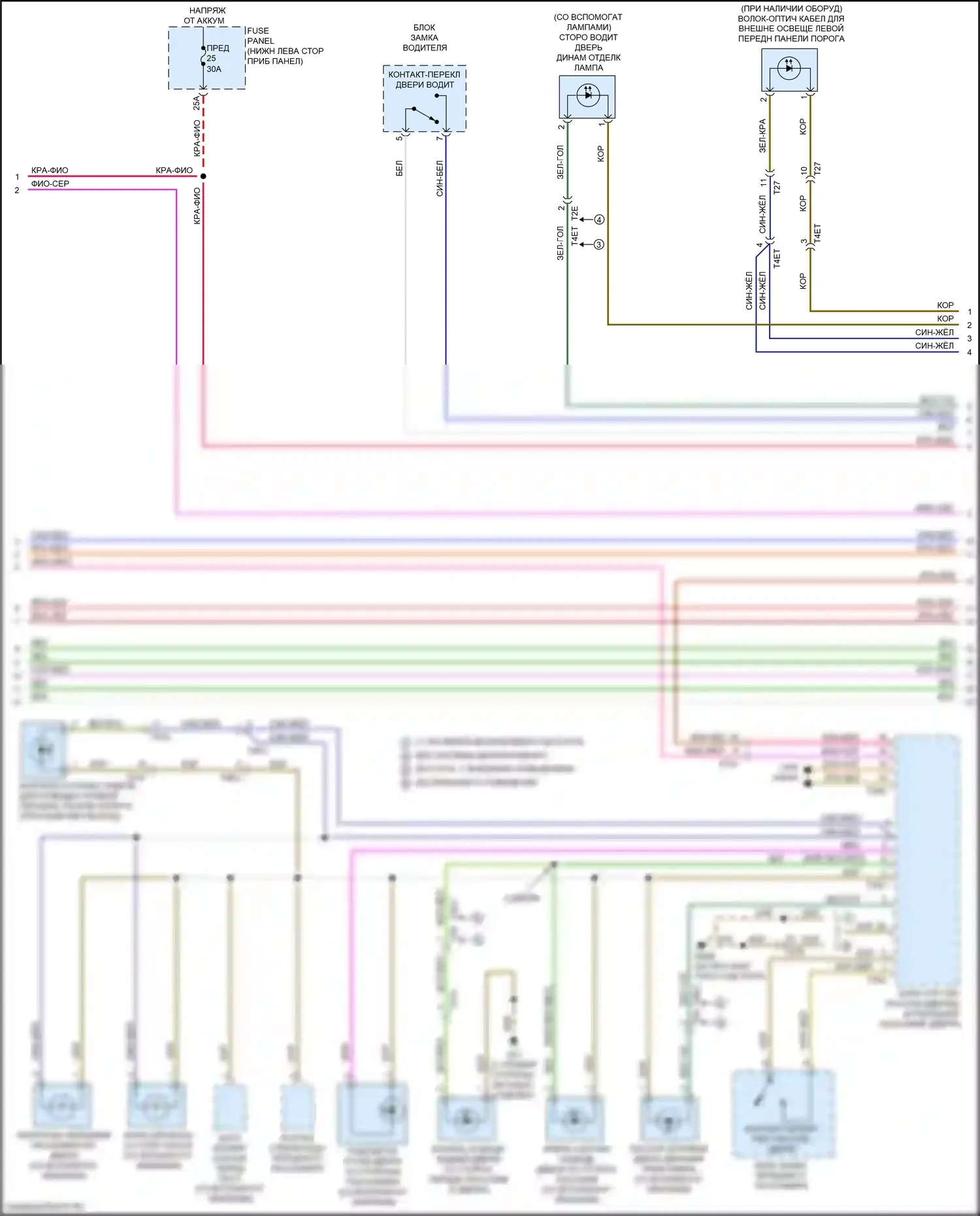 A3 Audi 8V рестайлинг (2016-2020): Электросхема освещения салона (3 из 5) 