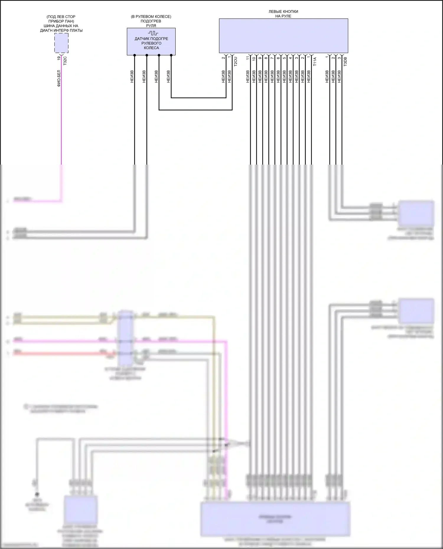 A3 Audi 8Y (2020-2024): Электросхема блока управления электронными системами рулевой колонки, без мер кузова (2 из 2) 